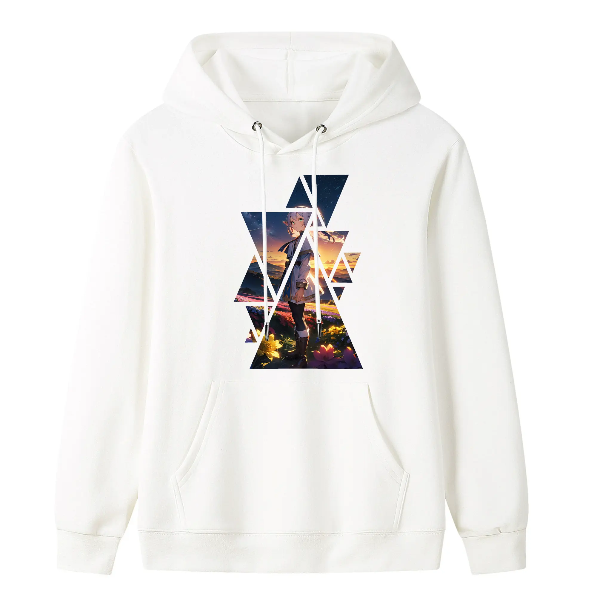 葬送のフリーレン（Frieren） グッズ,フリーレン（Frieren） - キッズ フード付きパーカー ・ フロントプリント ・ ポリエステル100％ ・ 快適 通学 スポーツ 日常使い お散歩用