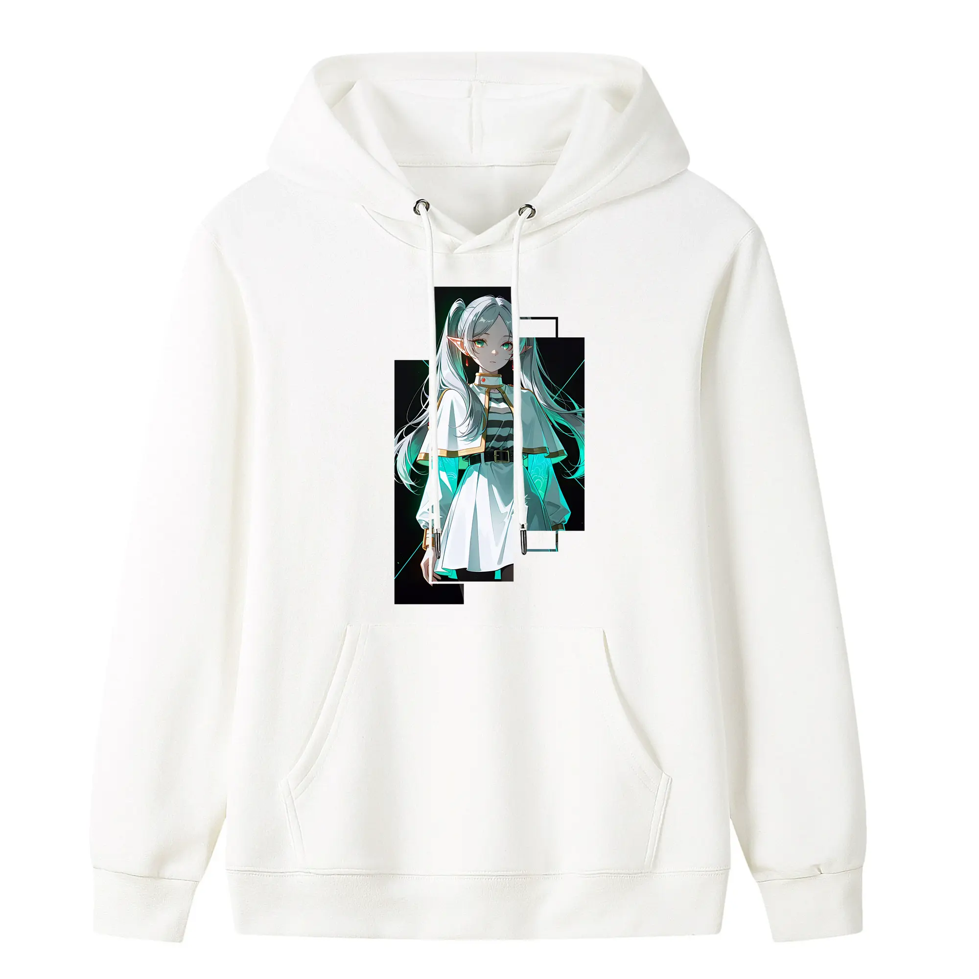 葬送のフリーレン（Frieren） グッズ,フリーレン（Frieren） - キッズ フード付きパーカー ・ フロントプリント ・ ポリエステル100％ ・ 快適 通学 スポーツ 日常使い お散歩用