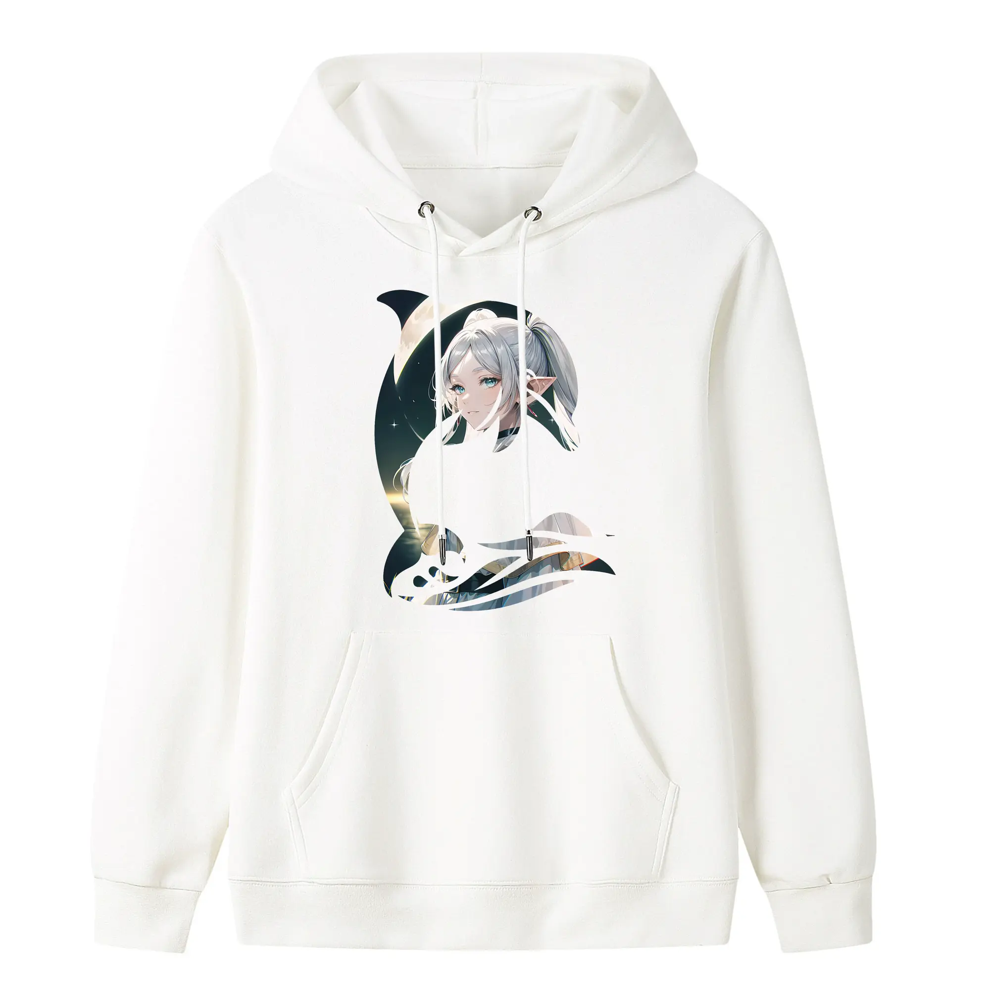 葬送のフリーレン（Frieren） グッズ,フリーレン（Frieren） - キッズ フード付きパーカー ・ フロントプリント ・ ポリエステル100％ ・ 快適 通学 スポーツ 日常使い お散歩用