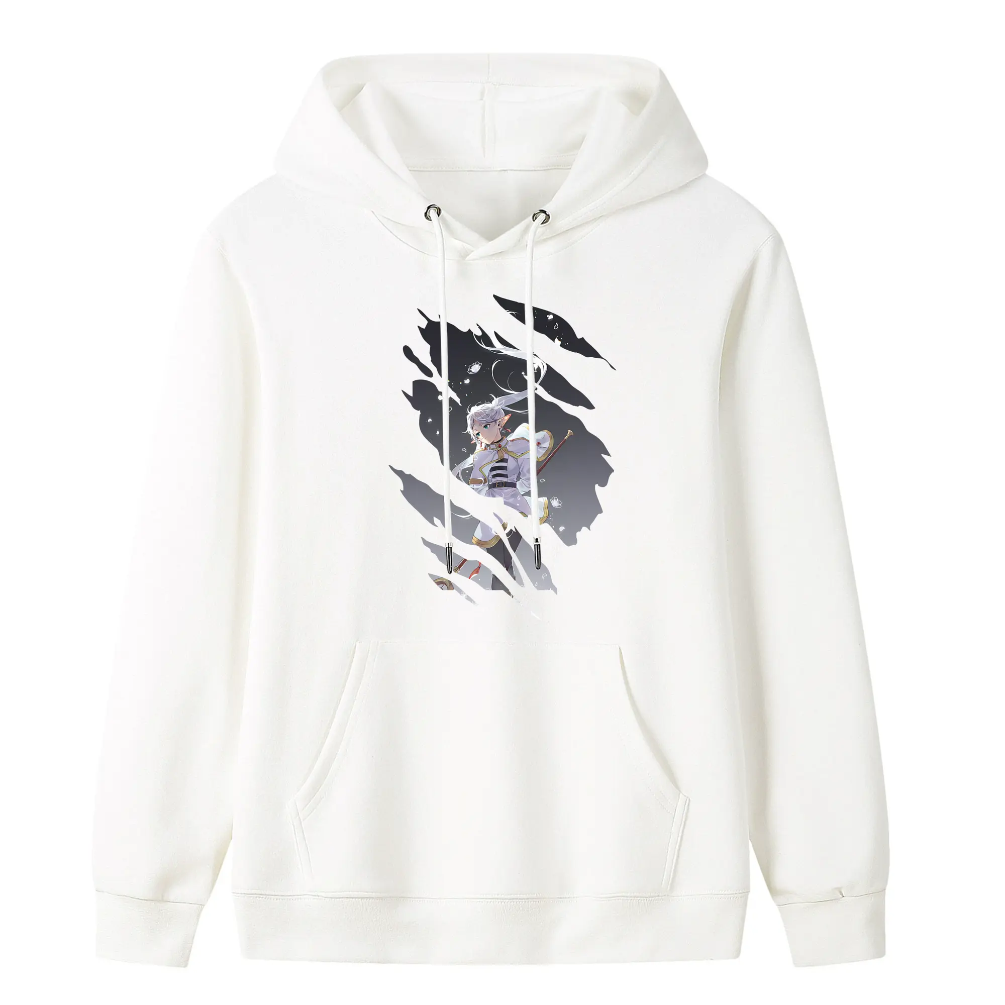 葬送のフリーレン（Frieren） グッズ,フリーレン（Frieren） - キッズ フード付きパーカー ・ フロントプリント ・ ポリエステル100％ ・ 快適 通学 スポーツ 日常使い お散歩用