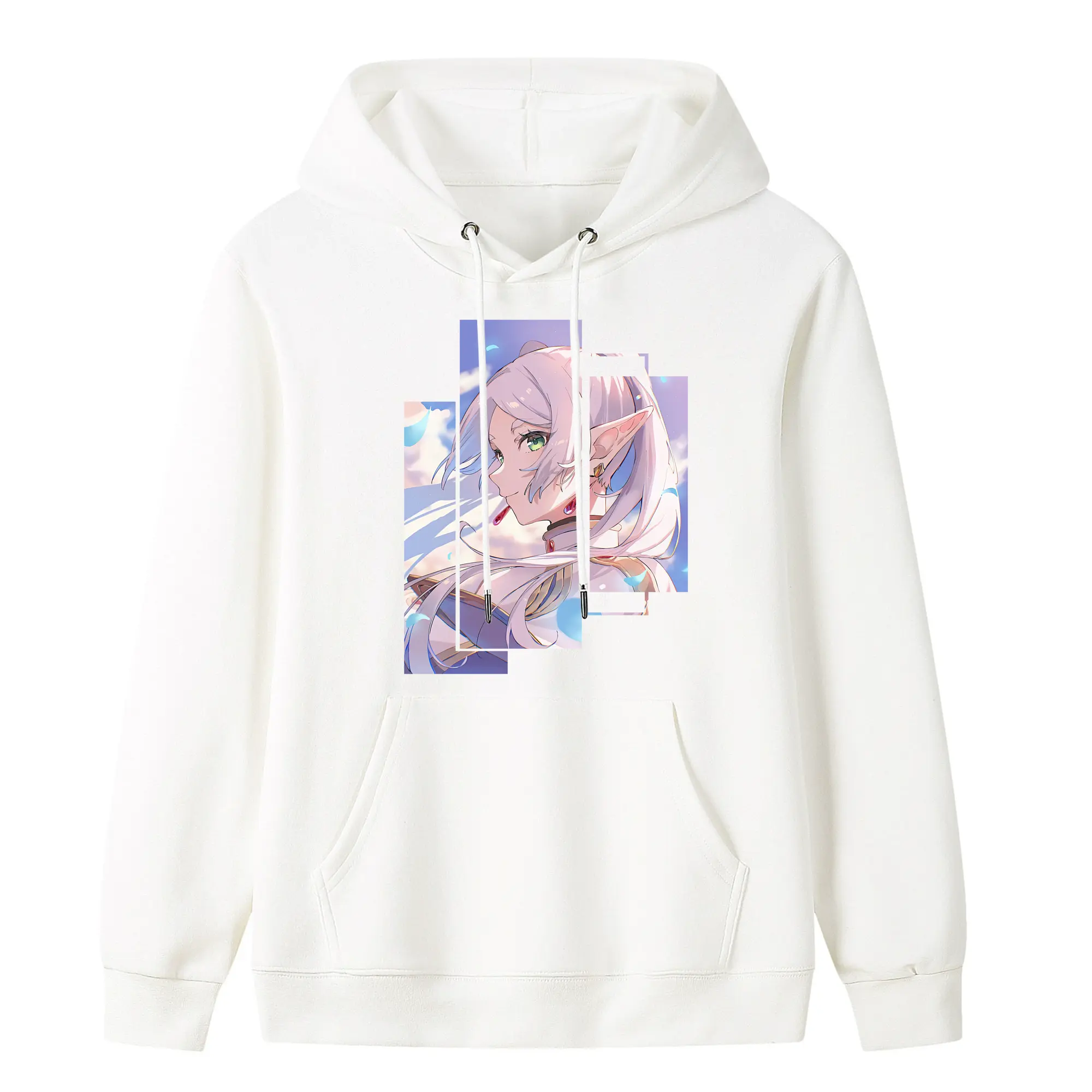 葬送のフリーレン（Frieren） グッズ,フリーレン（Frieren） - キッズ フード付きパーカー ・ フロントプリント ・ ポリエステル100％ ・ 快適 通学 スポーツ 日常使い お散歩用