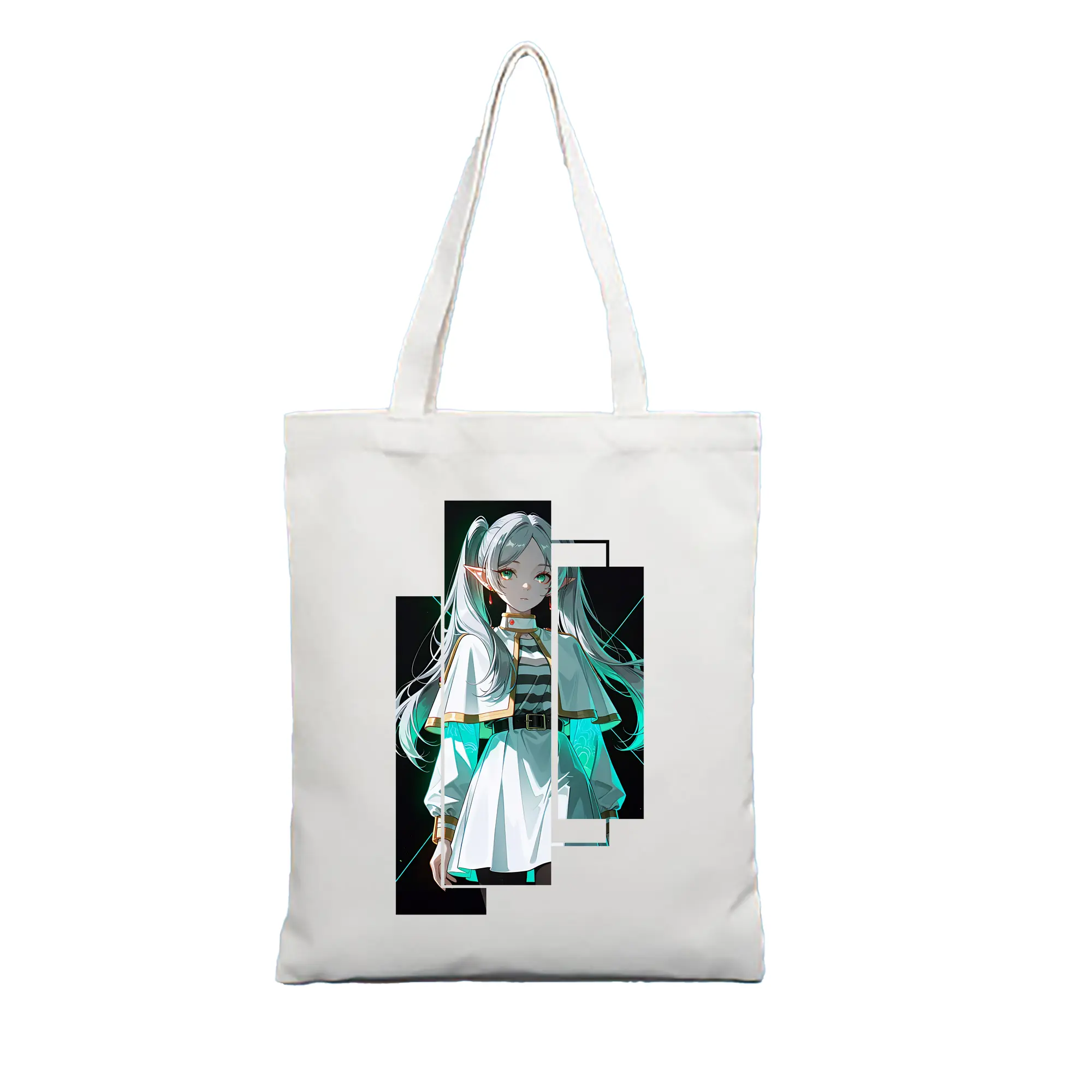 葬送のフリーレン（Frieren） グッズ,フリーレン（Frieren） - 縦型キャンバス手提げバッグ（トートバッグ） ・ キャンバス素材 ・ ショッピング用 ・ 軽量 丈夫 お手入れ簡単