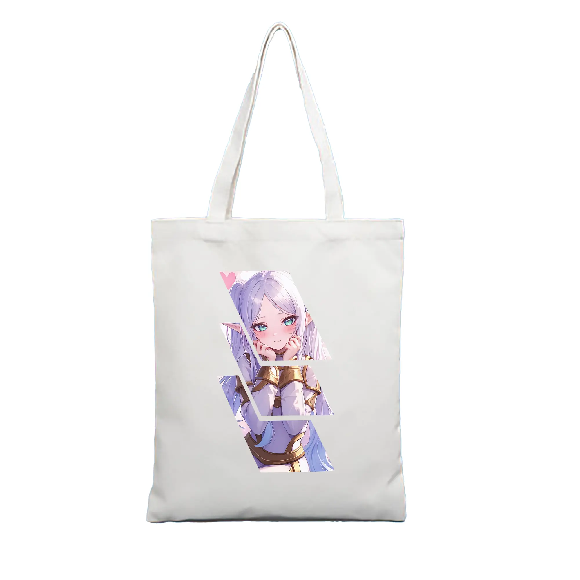 葬送のフリーレン（Frieren） グッズ,フリーレン（Frieren） - 縦型キャンバス手提げバッグ（トートバッグ） ・ キャンバス素材 ・ ショッピング用 ・ 軽量 丈夫 お手入れ簡単