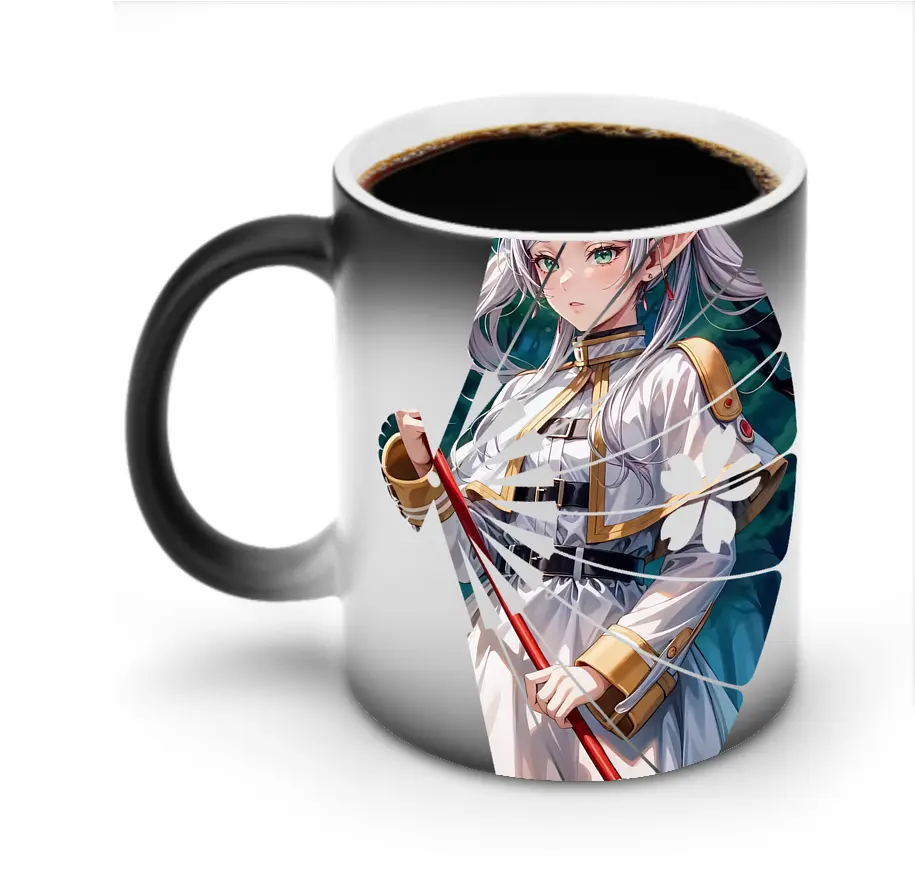 葬送のフリーレン（Frieren） グッズ,フリーレン（Frieren） - 変色マグカップ ・ セラミック ・ 熱転写プリント ・ 耐久性 高品質 ・ ギフト・自宅用 コーヒー お茶