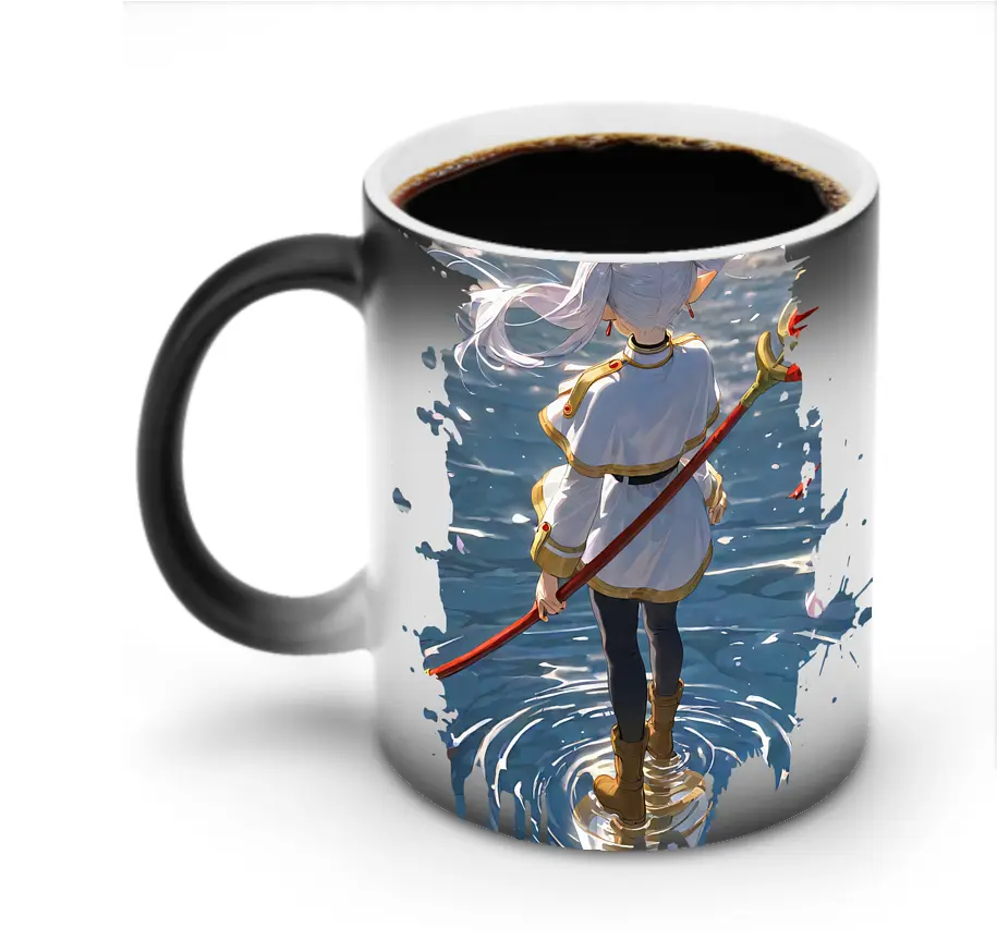 葬送のフリーレン（Frieren） グッズ,フリーレン（Frieren） - 変色マグカップ ・ セラミック ・ 熱転写プリント ・ 耐久性 高品質 ・ ギフト・自宅用 コーヒー お茶