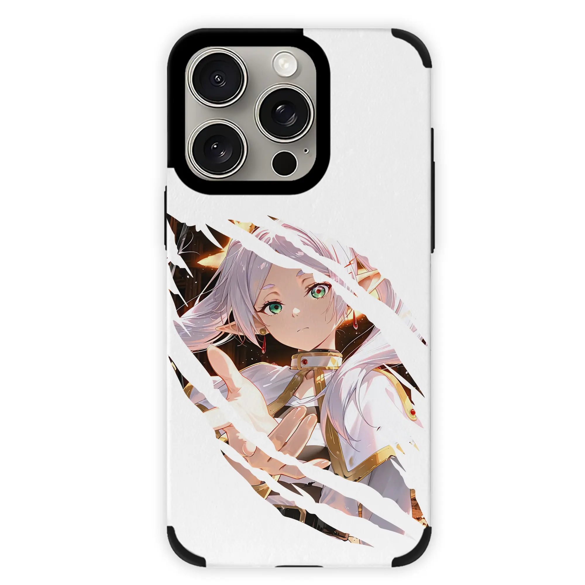 葬送のフリーレン（Frieren） グッズ,フリーレン（Frieren） - IPhone15ProMax対応 ・ PUレザースマホケース ・ 耐衝撃 ・ 黄変防止 ・ 360度全面保護 ・ 柔らか手触り ・ 3D立体ボタン