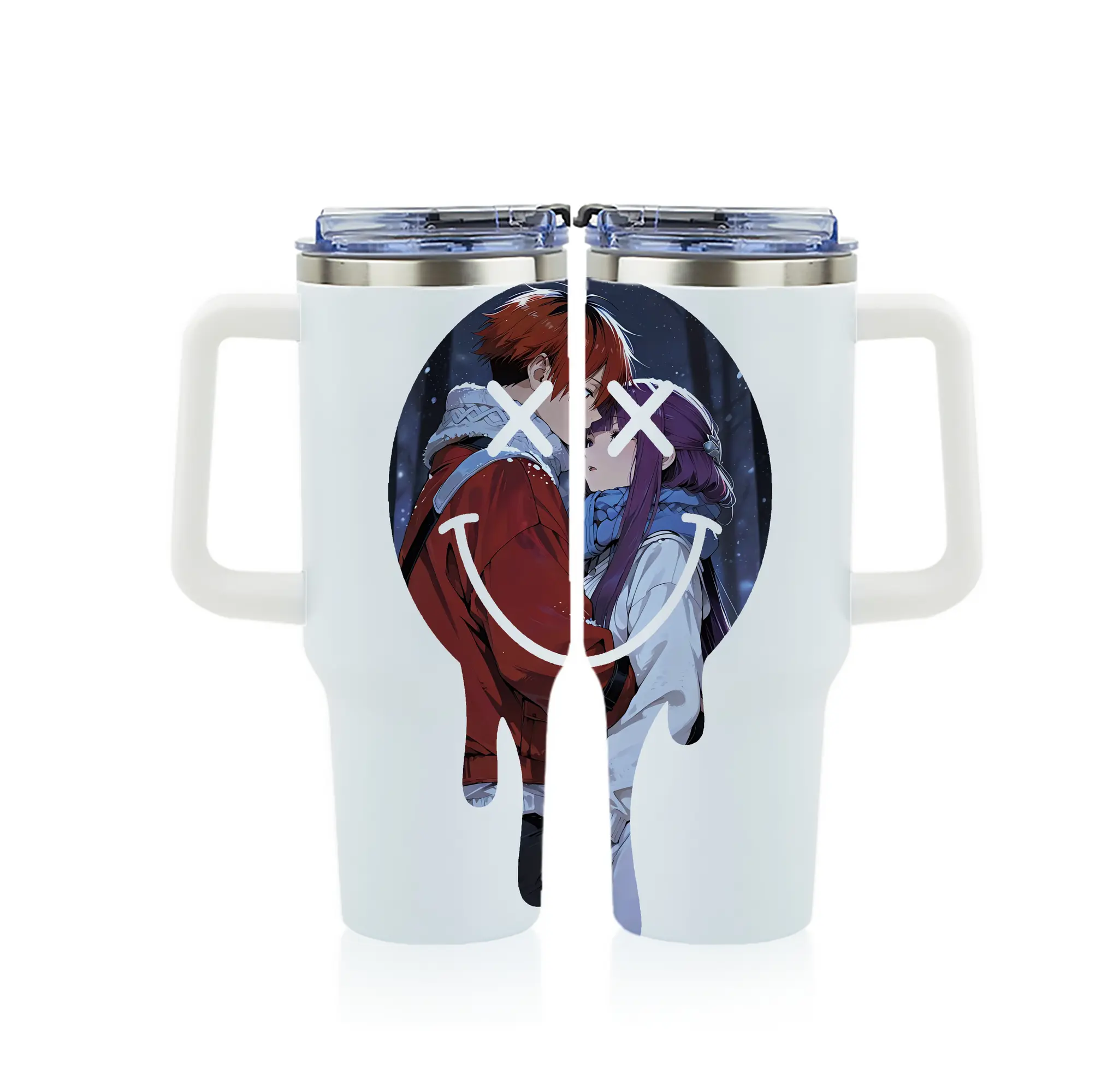 葬送のフリーレン（Frieren） グッズ,シュタルク（Stark） - 1200mL フルプリント車用タンブラー ・ 304ステンレス 内側 ・ 201ステンレス 外側 ・ 保温 保冷 ・ 通勤 ドライブ アウトドア用