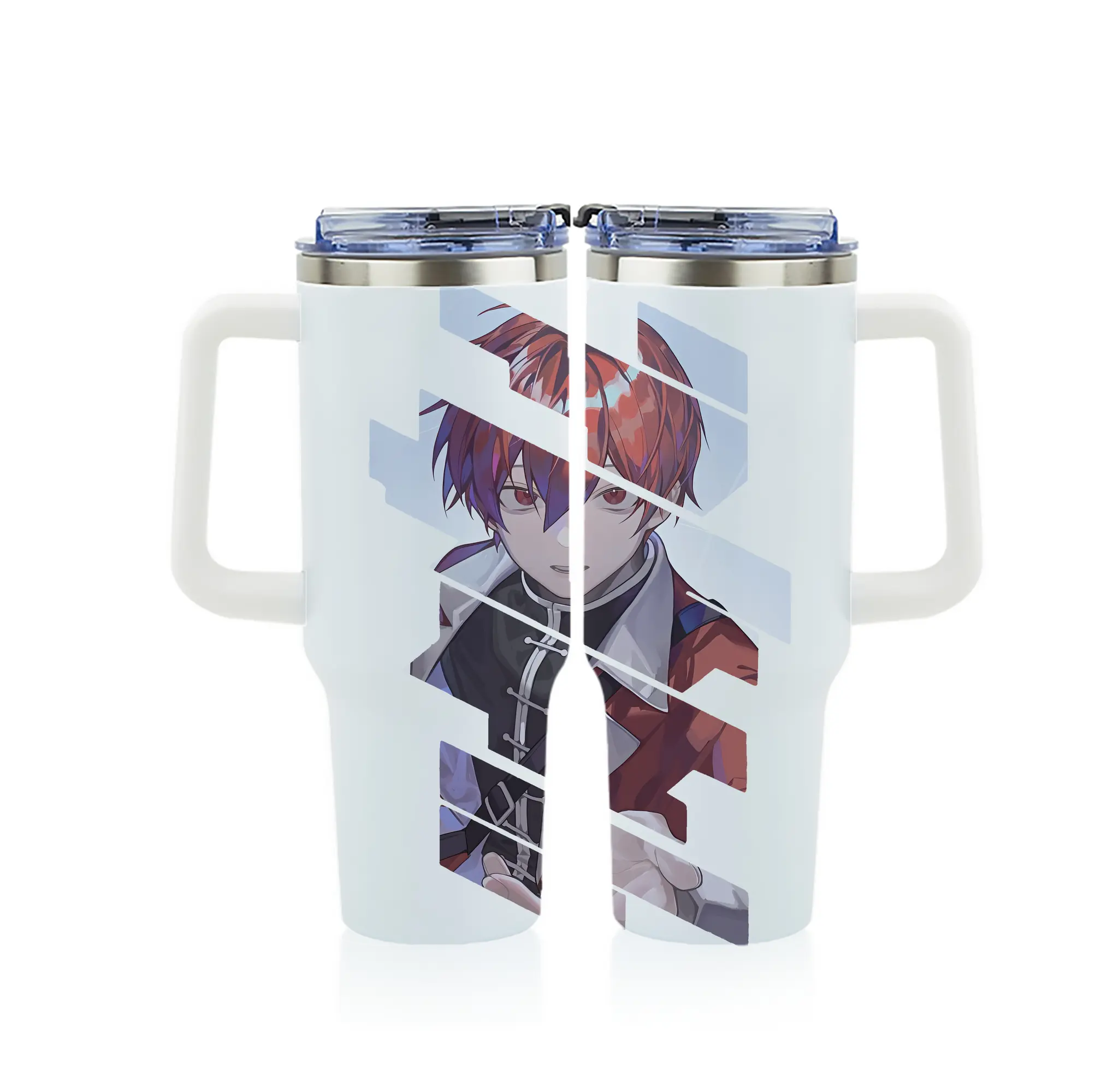 葬送のフリーレン（Frieren） グッズ,シュタルク（Stark） - 1200mL フルプリント車用タンブラー ・ 304ステンレス 内側 ・ 201ステンレス 外側 ・ 保温 保冷 ・ 通勤 ドライブ アウトドア用