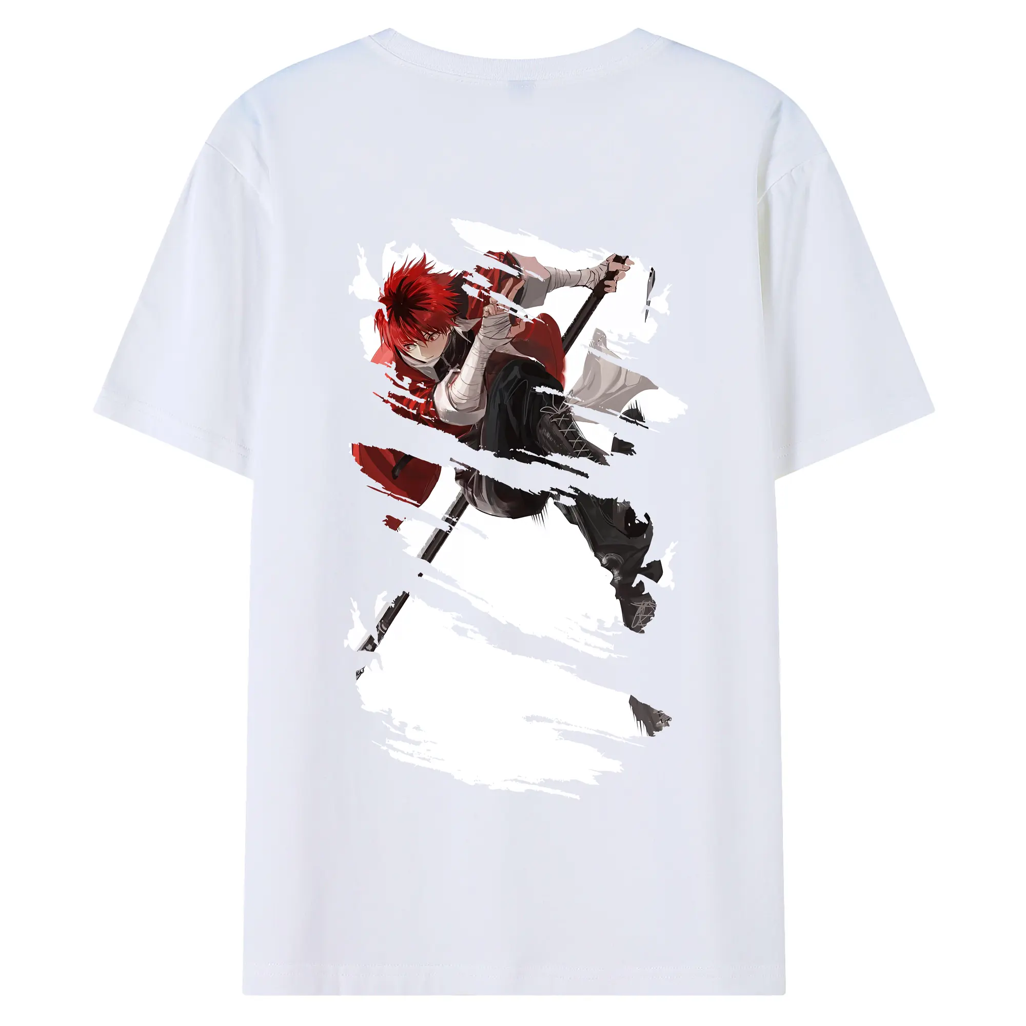 葬送のフリーレン（Frieren） グッズ,シュタルク（Stark） - 綿100％ 半袖Tシャツ ・ バックプリント ・ 快適 通気性 ・ 日常使い 散歩 スポーツ用