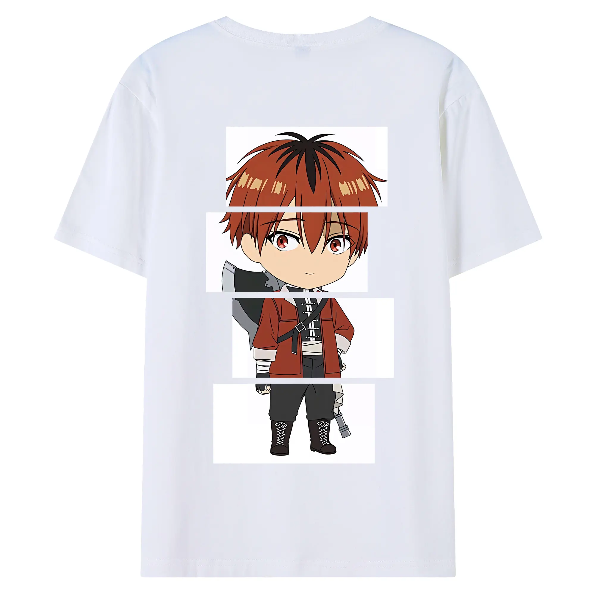 葬送のフリーレン（Frieren） グッズ,シュタルク（Stark） - 綿100％ 半袖Tシャツ ・ バックプリント ・ 快適 通気性 ・ 日常使い 散歩 スポーツ用