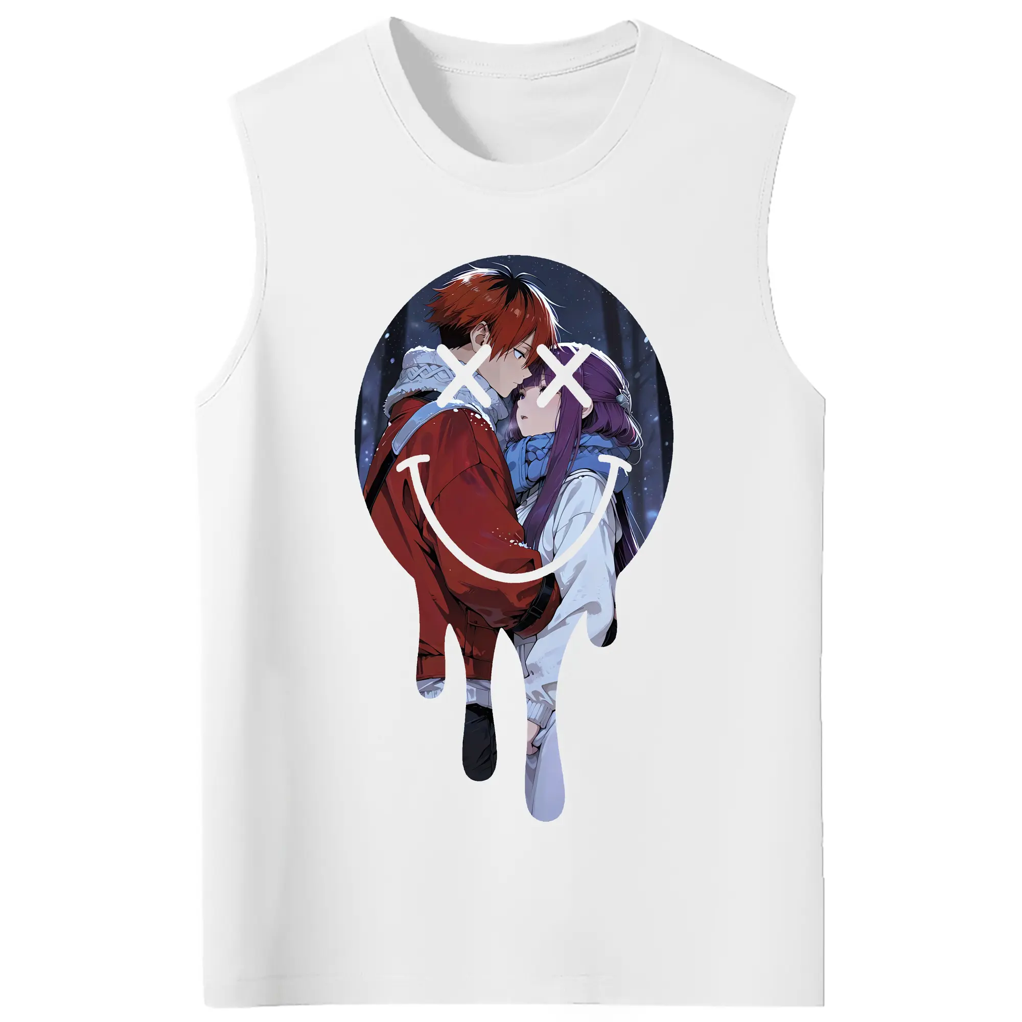 葬送のフリーレン（Frieren） グッズ,シュタルク（Stark） - コットン100％ タンクトップ ・ フロントプリント ・ タイトフィット ・ 快適 通気性 ・ スポーツ カジュアル 散歩用