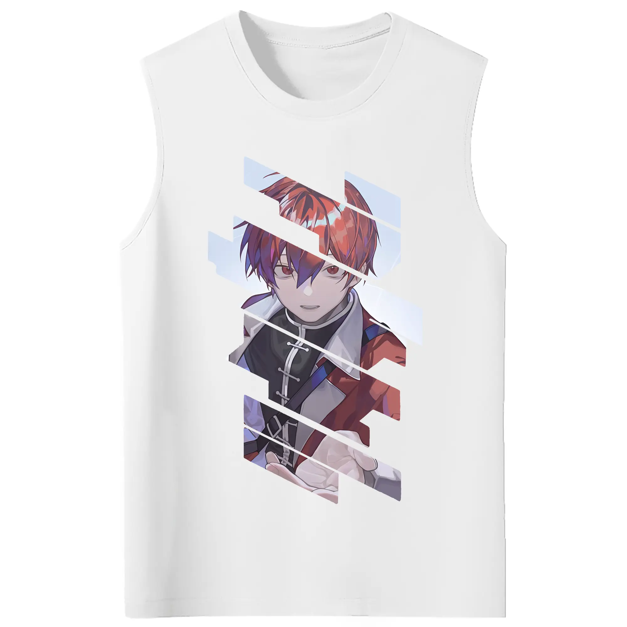 葬送のフリーレン（Frieren） グッズ,シュタルク（Stark） - コットン100％ タンクトップ ・ フロントプリント ・ タイトフィット ・ 快適 通気性 ・ スポーツ カジュアル 散歩用