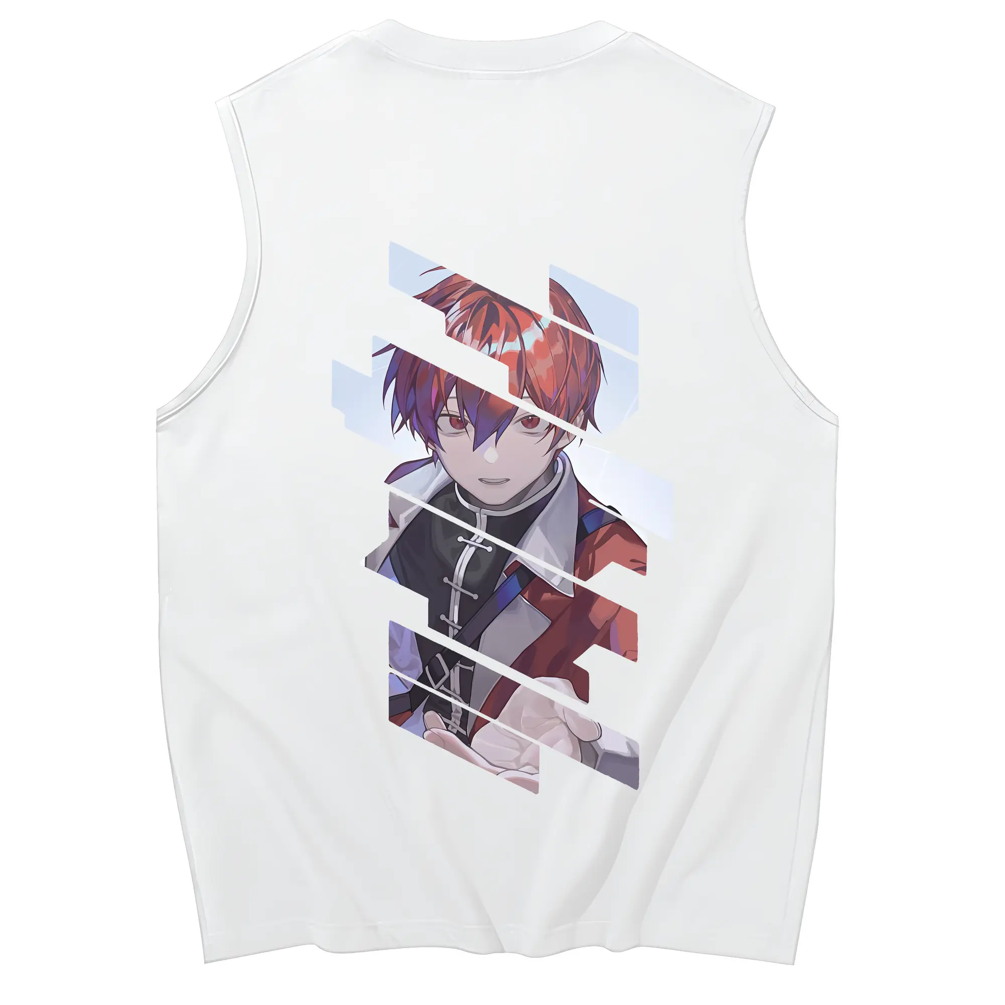 葬送のフリーレン（Frieren） グッズ,シュタルク（Stark） - コットン100％ タンクトップ ・ 背面プリント ・ タイトシルエット ・ 快適 通気性 ・ スポーツ カジュアル 散歩用