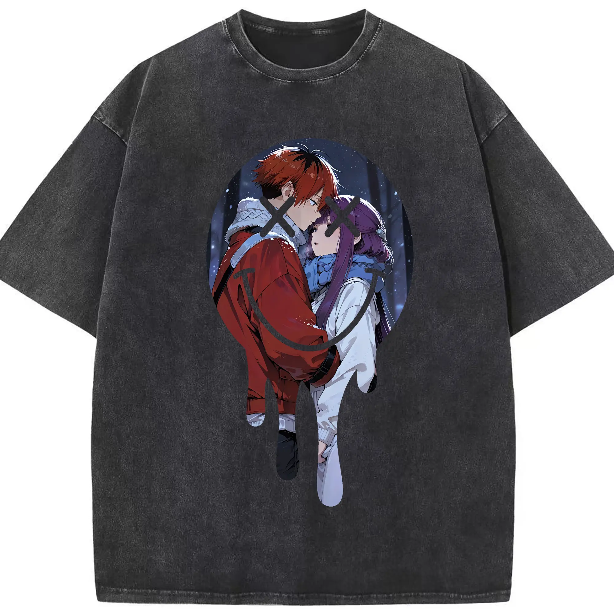 葬送のフリーレン（Frieren） グッズ,シュタルク（Stark） - 綿100％ ヴィンテージ風 半袖Tシャツ ・ フロントプリント ・ 柔らか肌触り ・ 通気性 快適 ・ スポーツ カジュアル 外出用