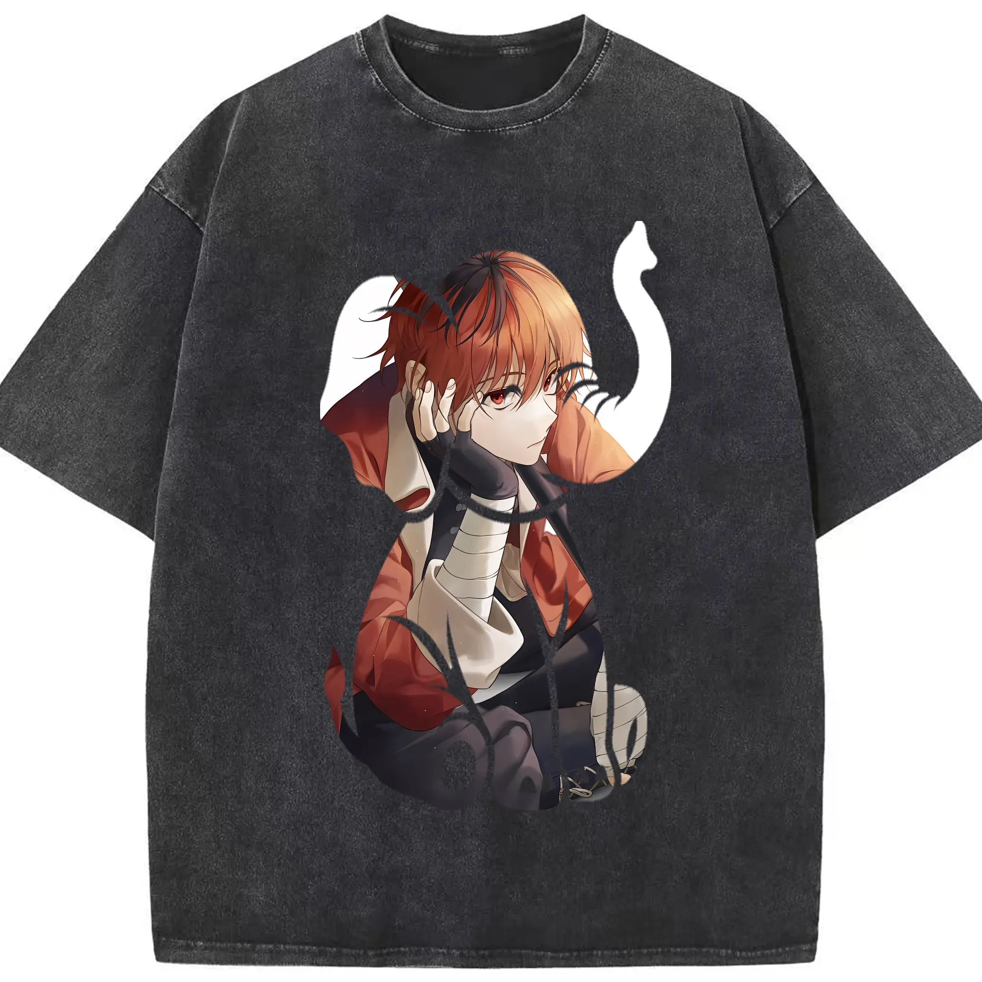 葬送のフリーレン（Frieren） グッズ,シュタルク（Stark） - 綿100％ ヴィンテージ風 半袖Tシャツ ・ フロントプリント ・ 柔らか肌触り ・ 通気性 快適 ・ スポーツ カジュアル 外出用