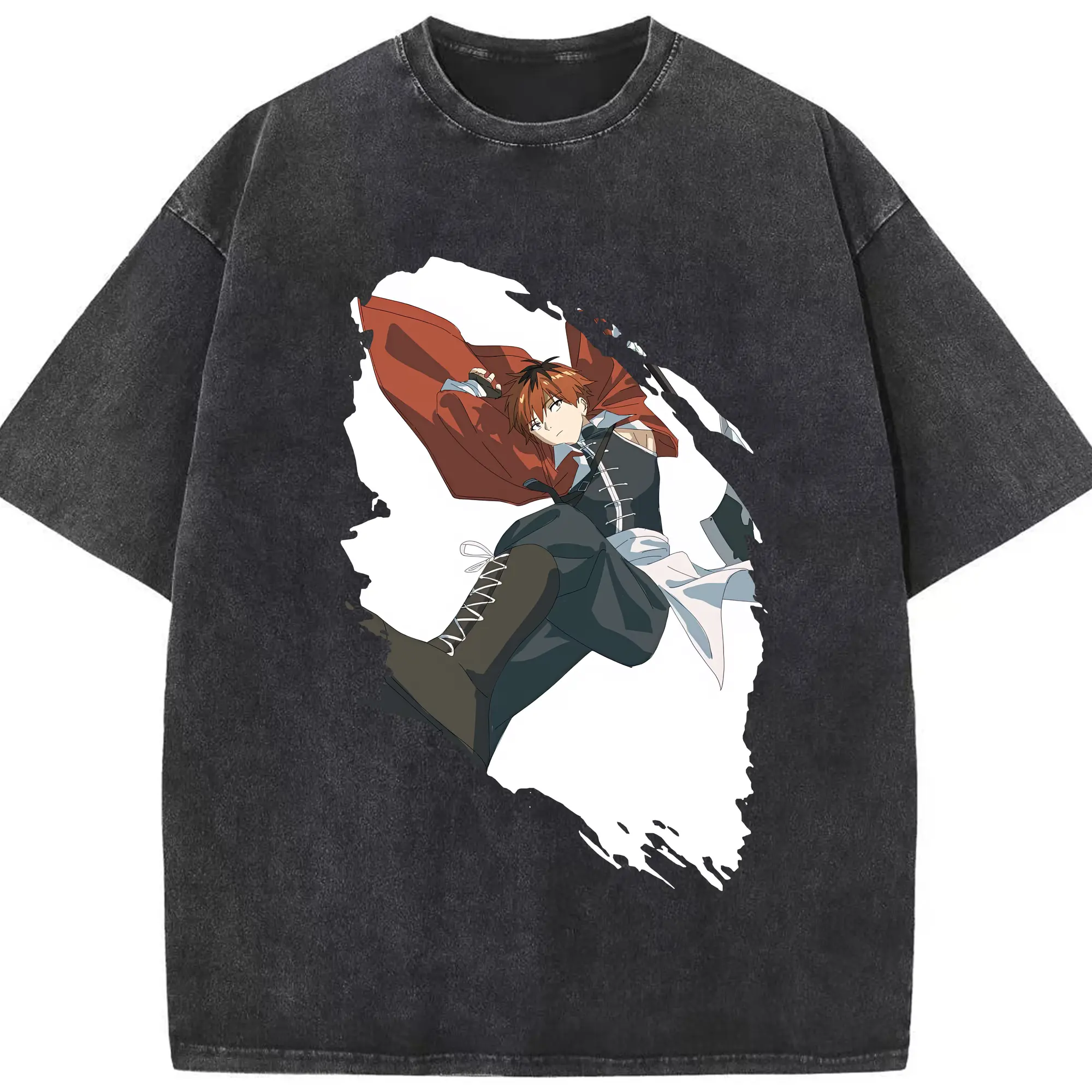 葬送のフリーレン（Frieren） グッズ,シュタルク（Stark） - 綿100％ ヴィンテージ風 半袖Tシャツ ・ フロントプリント ・ 柔らか肌触り ・ 通気性 快適 ・ スポーツ カジュアル 外出用