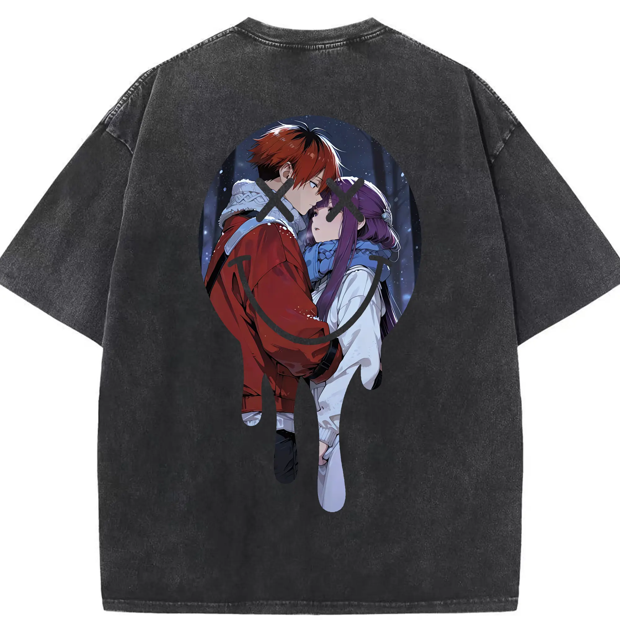 葬送のフリーレン（Frieren） グッズ,シュタルク（Stark） - 綿100％ ヴィンテージ風 半袖Tシャツ ・ 背面プリント ・ 柔らか肌触り ・ 通気性 快適 ・ スポーツ カジュアル 外出用