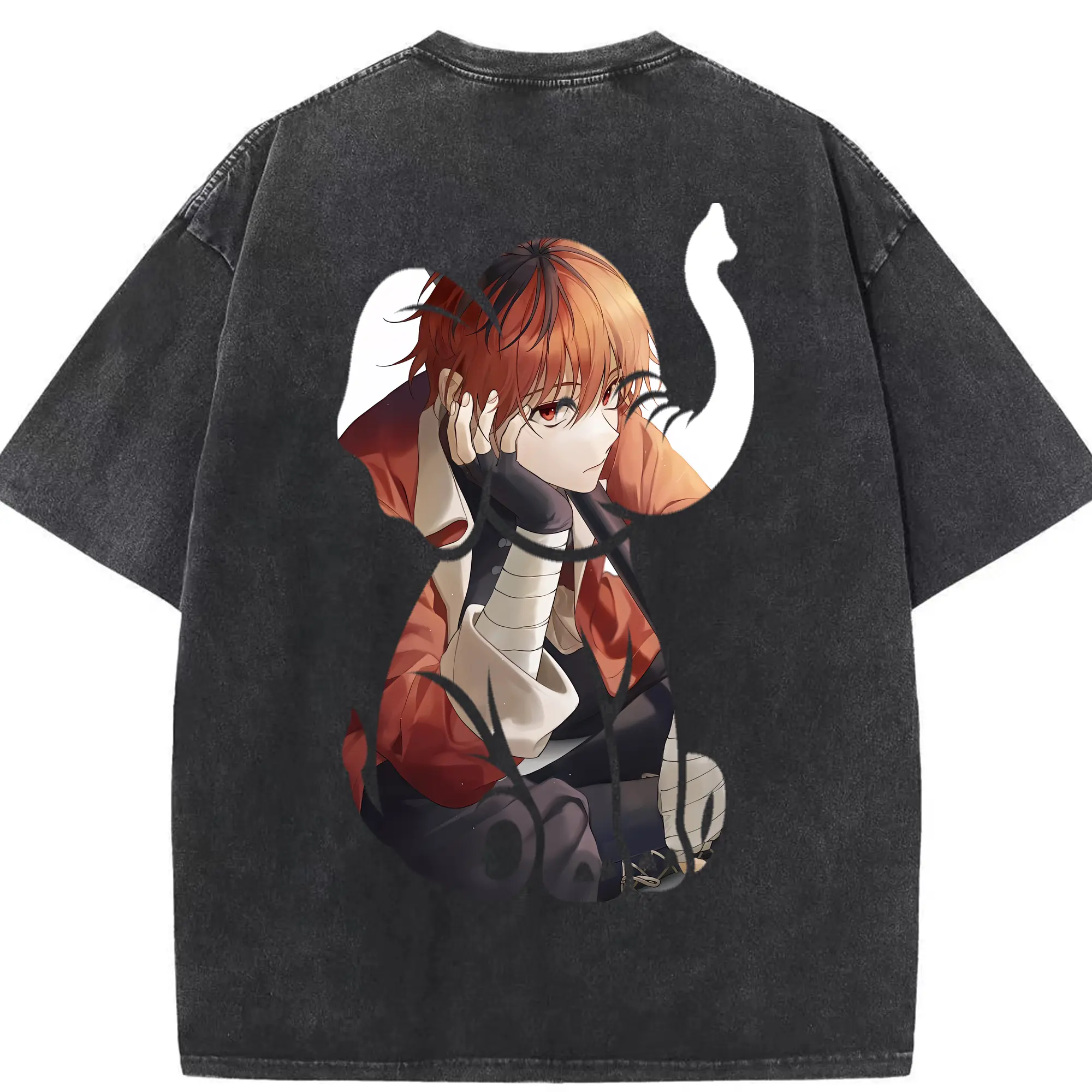 葬送のフリーレン（Frieren） グッズ,シュタルク（Stark） - 綿100％ ヴィンテージ風 半袖Tシャツ ・ 背面プリント ・ 柔らか肌触り ・ 通気性 快適 ・ スポーツ カジュアル 外出用