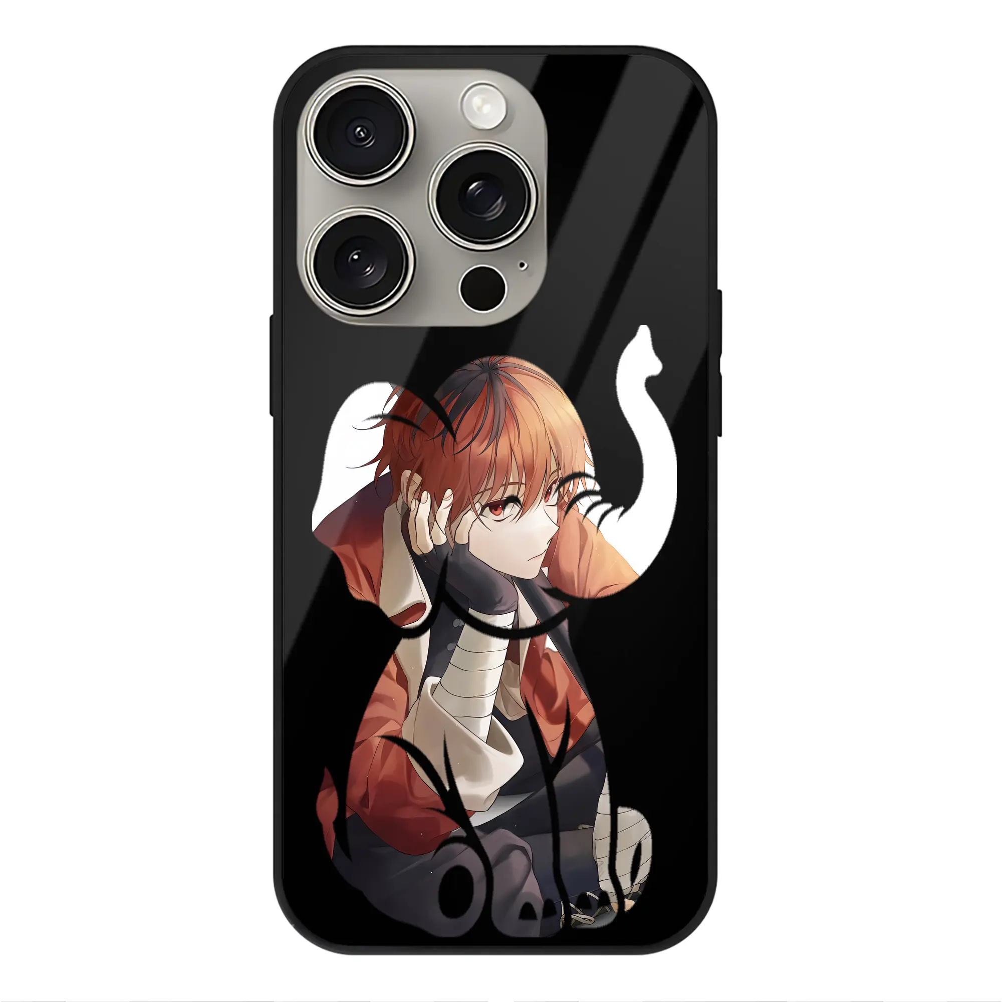 葬送のフリーレン（Frieren） グッズ,シュタルク（Stark） - IPhone15Pro対応 ・ スマホケース ・ 背面ガラス ・ TPU+強化ガラス ・ 耐衝撃 ・ 黄変防止 ・ ワイヤレス充電対応 ・ 3D立体ボタン