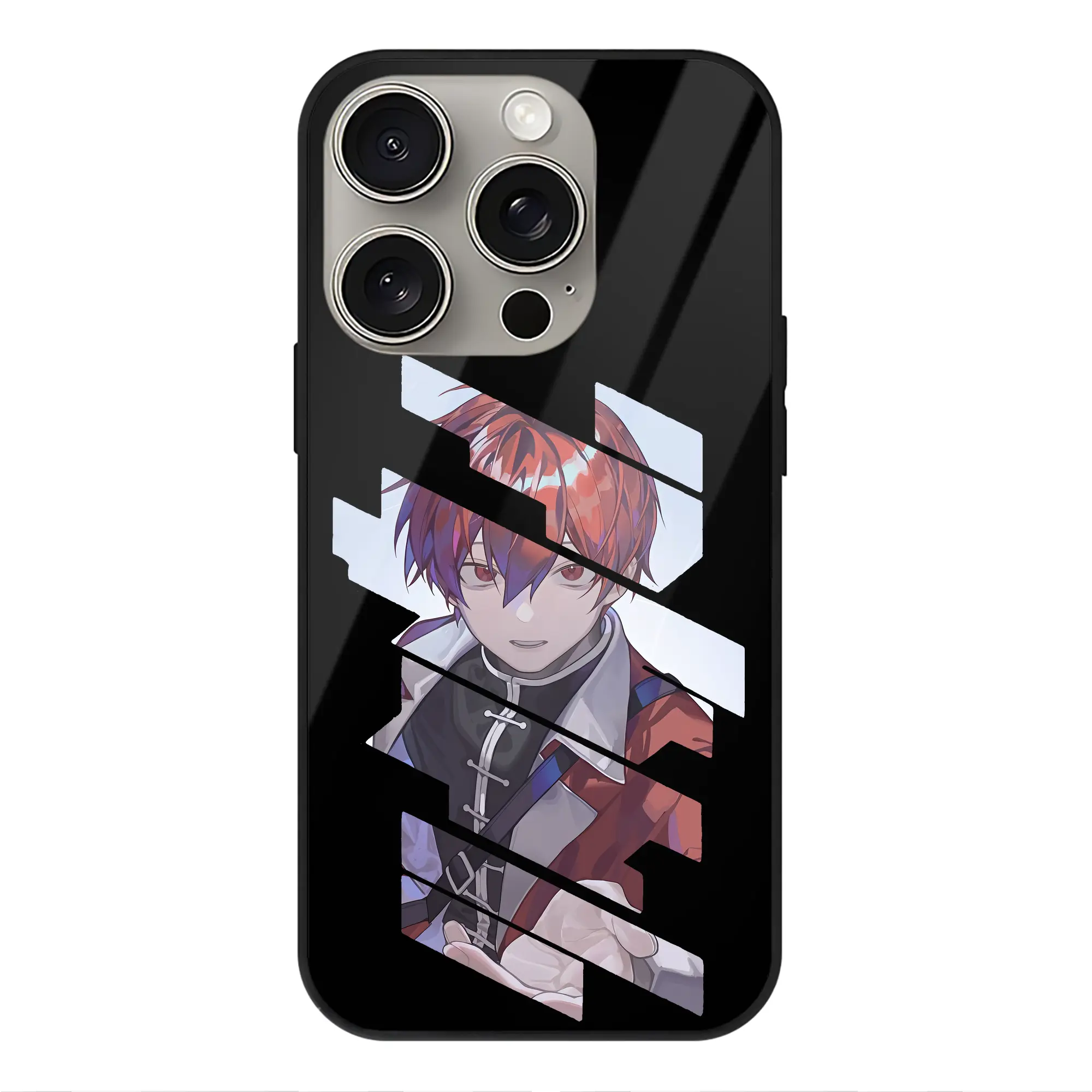 葬送のフリーレン（Frieren） グッズ,シュタルク（Stark） - IPhone15Pro対応 ・ スマホケース ・ 背面ガラス ・ TPU+強化ガラス ・ 耐衝撃 ・ 黄変防止 ・ ワイヤレス充電対応 ・ 3D立体ボタン