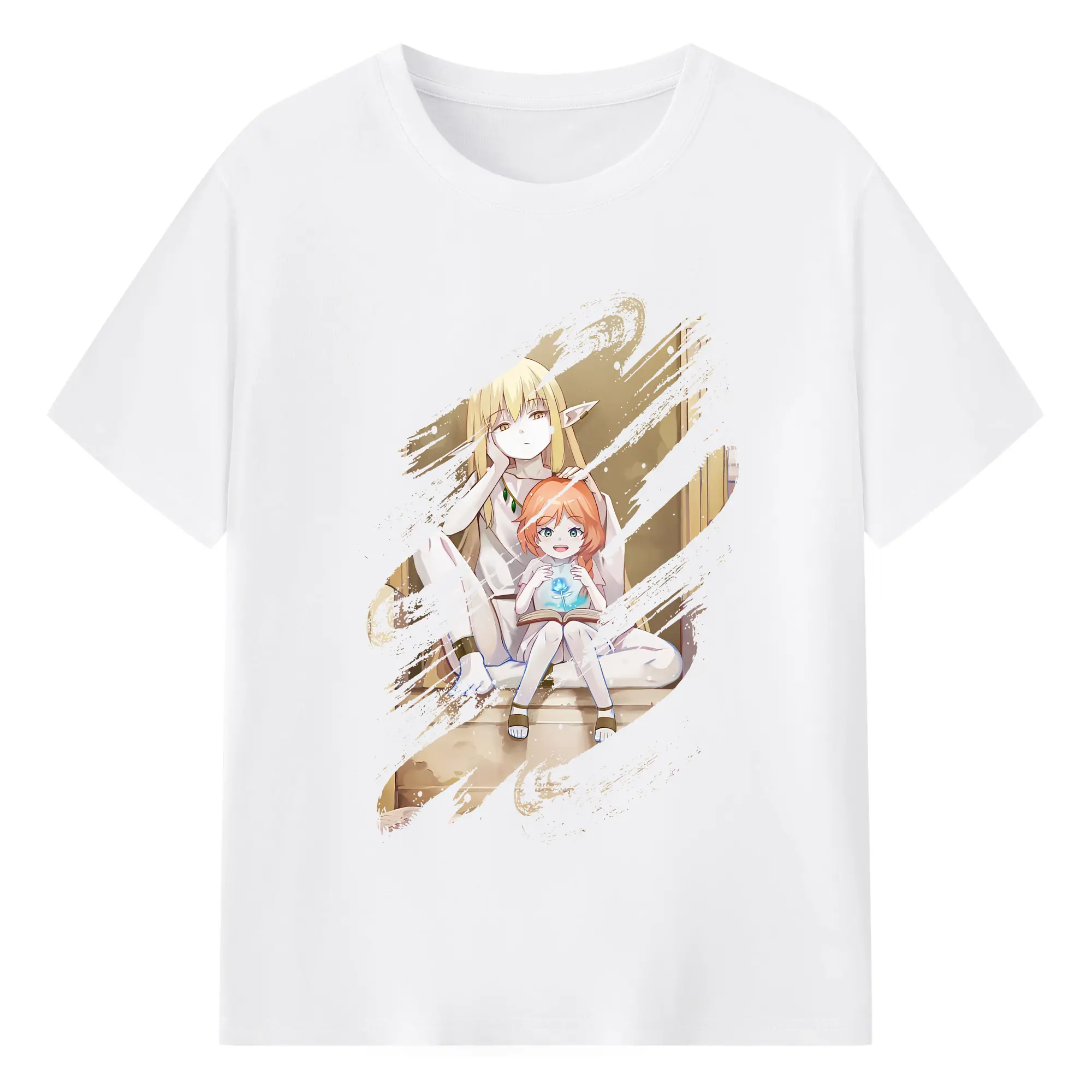 葬送のフリーレン（Frieren） グッズ,ゼーリエ（Serie） - 綿100％ 半袖Tシャツ ・ フロントプリント ・ 快適 通気性 ・ 日常使い 散歩 スポーツ用