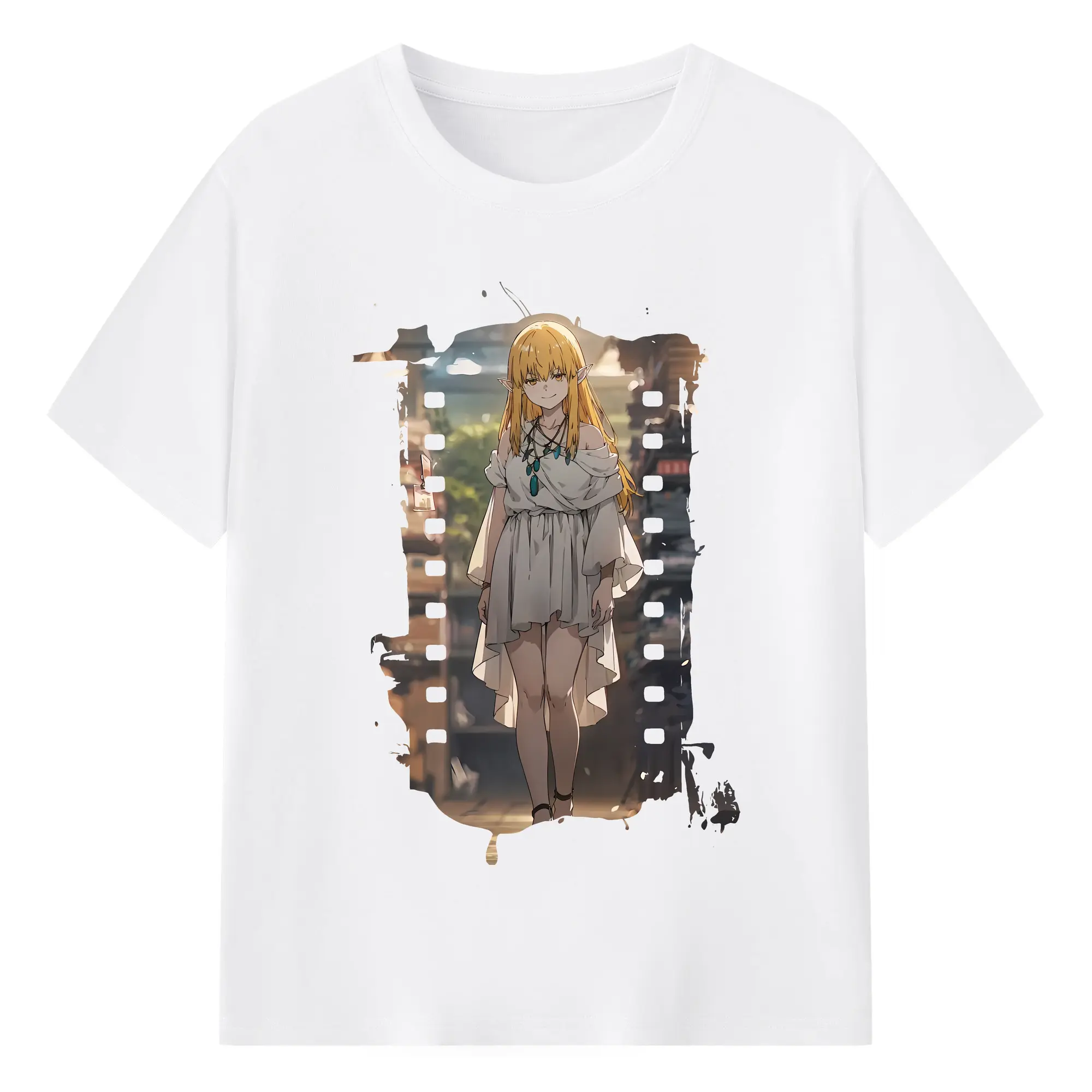 葬送のフリーレン（Frieren） グッズ,ゼーリエ（Serie） - 綿100％ 半袖Tシャツ ・ フロントプリント ・ 快適 通気性 ・ 日常使い 散歩 スポーツ用