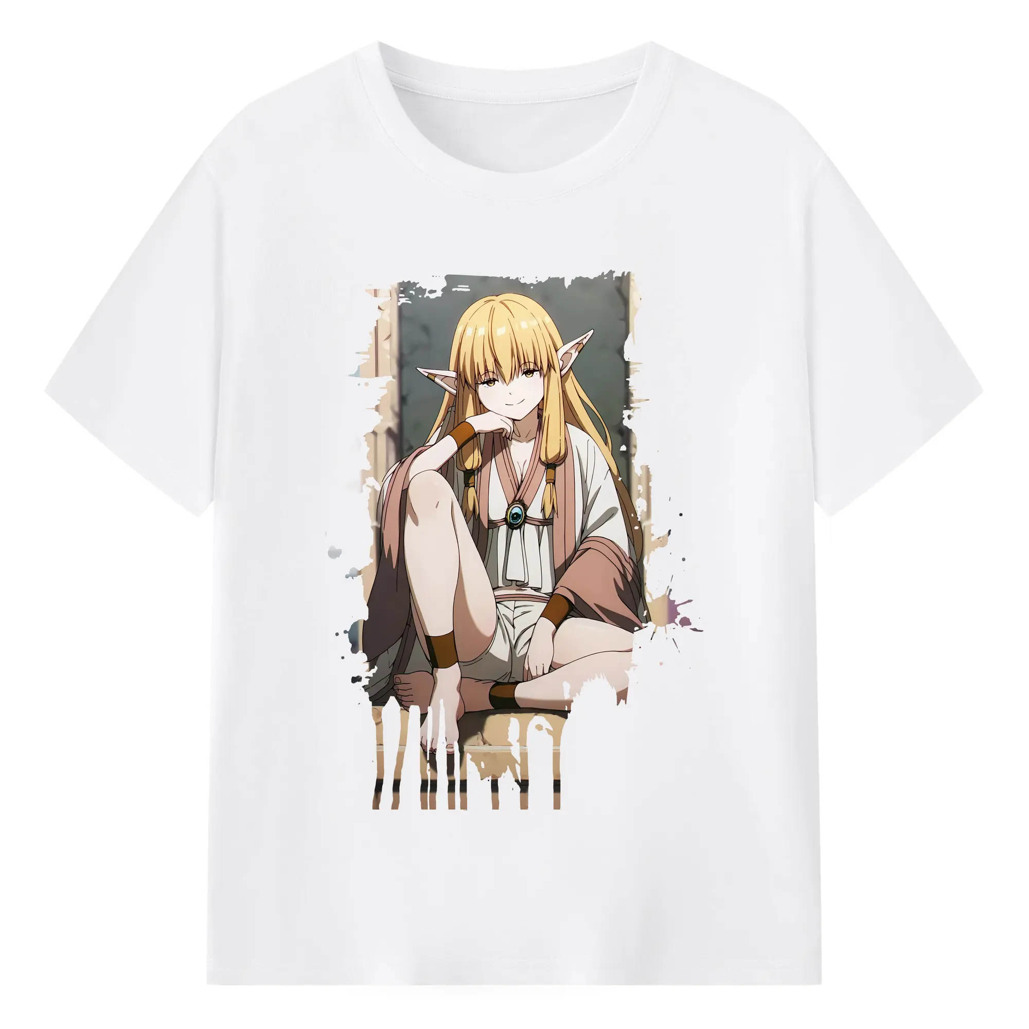 葬送のフリーレン（Frieren） グッズ,ゼーリエ（Serie） - 綿100％ 半袖Tシャツ ・ フロントプリント ・ 快適 通気性 ・ 日常使い 散歩 スポーツ用