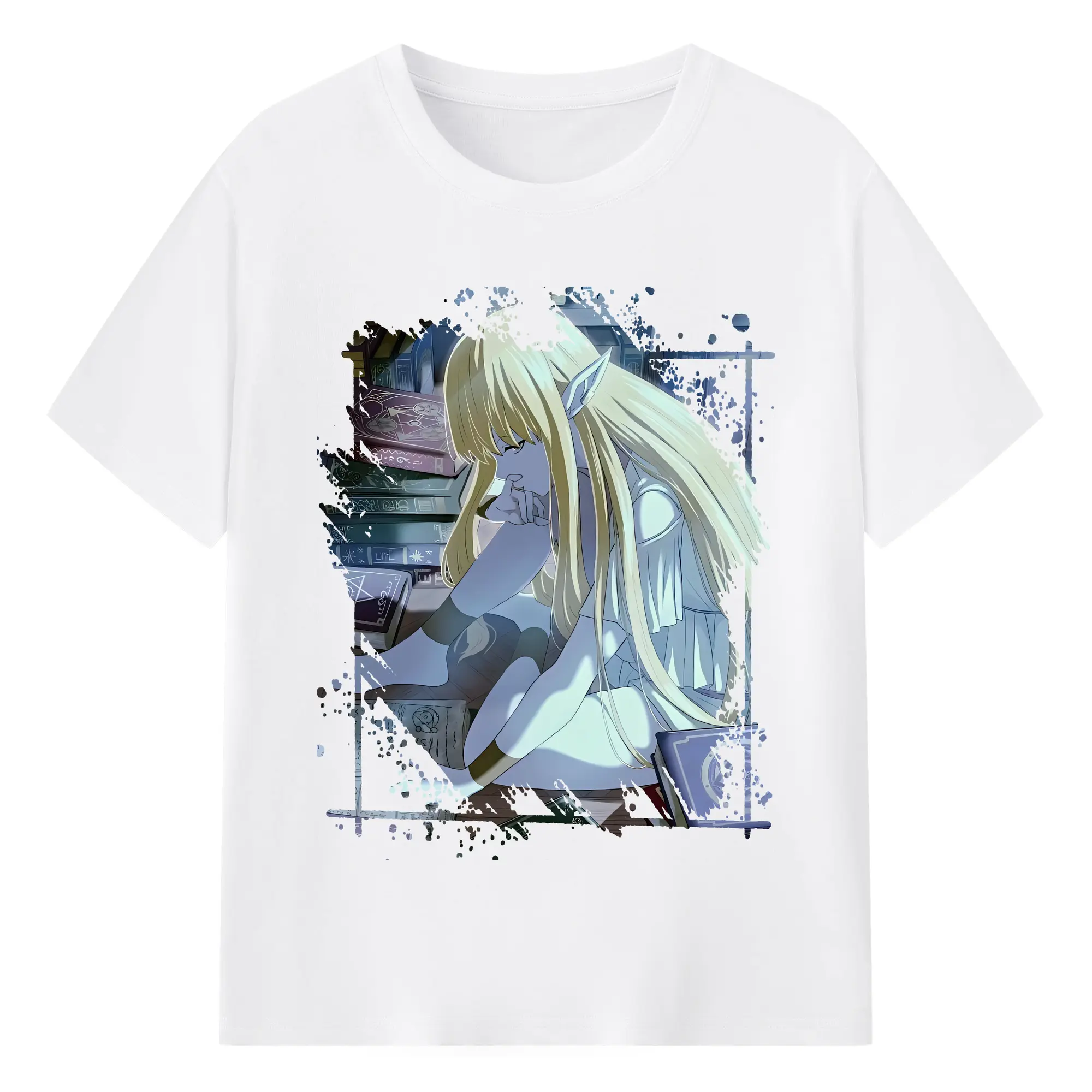 葬送のフリーレン（Frieren） グッズ,ゼーリエ（Serie） - 綿100％ 半袖Tシャツ ・ フロントプリント ・ 快適 通気性 ・ 日常使い 散歩 スポーツ用