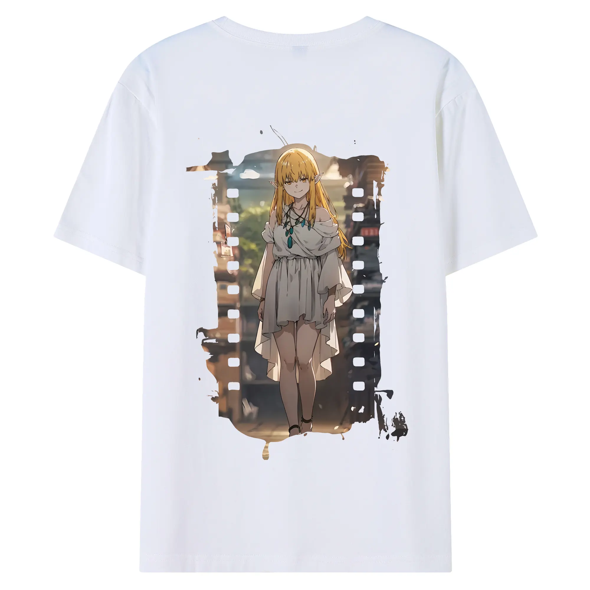 葬送のフリーレン（Frieren） グッズ,ゼーリエ（Serie） - 綿100％ 半袖Tシャツ ・ バックプリント ・ 快適 通気性 ・ 日常使い 散歩 スポーツ用