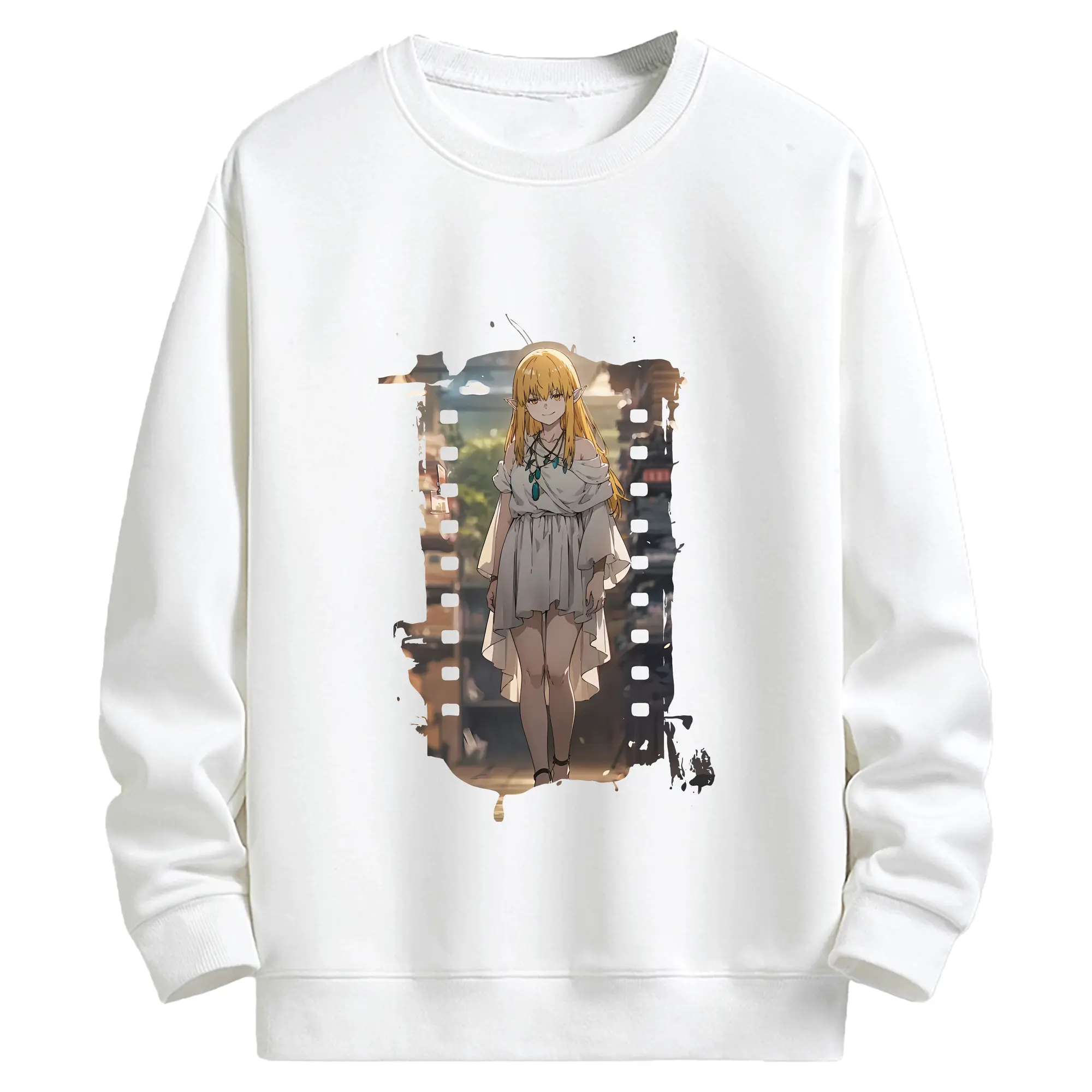 葬送のフリーレン（Frieren） グッズ,ゼーリエ（Serie） - 高品質 クルーネック スウェット ・ コットン59％ ポリエステル41％ ・ ユニセックス 長袖 トレーナー ・ カジュアル デイリー スポーツ 散歩用