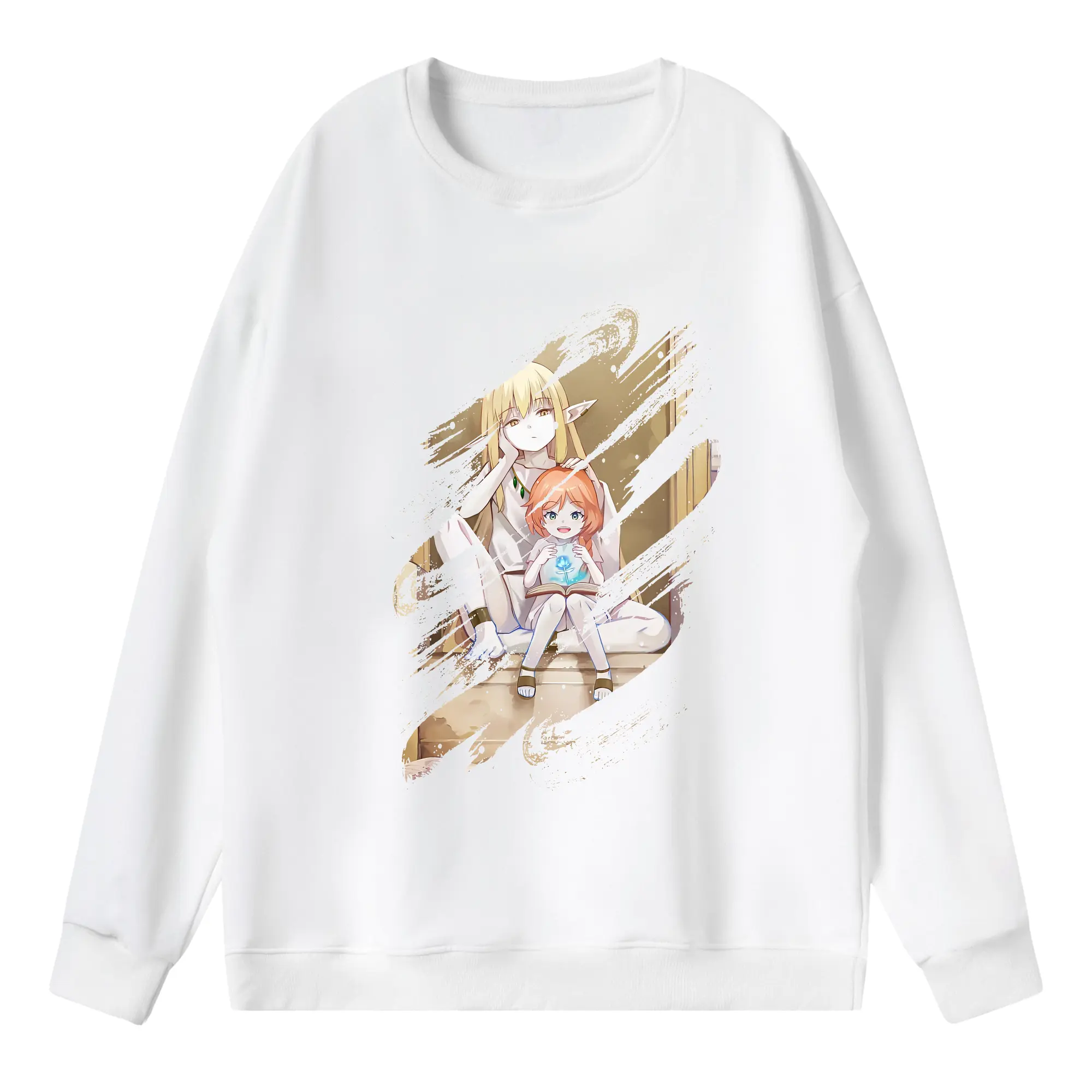 葬送のフリーレン（Frieren） グッズ,ゼーリエ（Serie） - 薄手 クルーネック スウェット 裏毛260g · ポリエステル 春秋向け カジュアル 男女兼用 · トレーナー デイリー スポーツ 散歩に最適