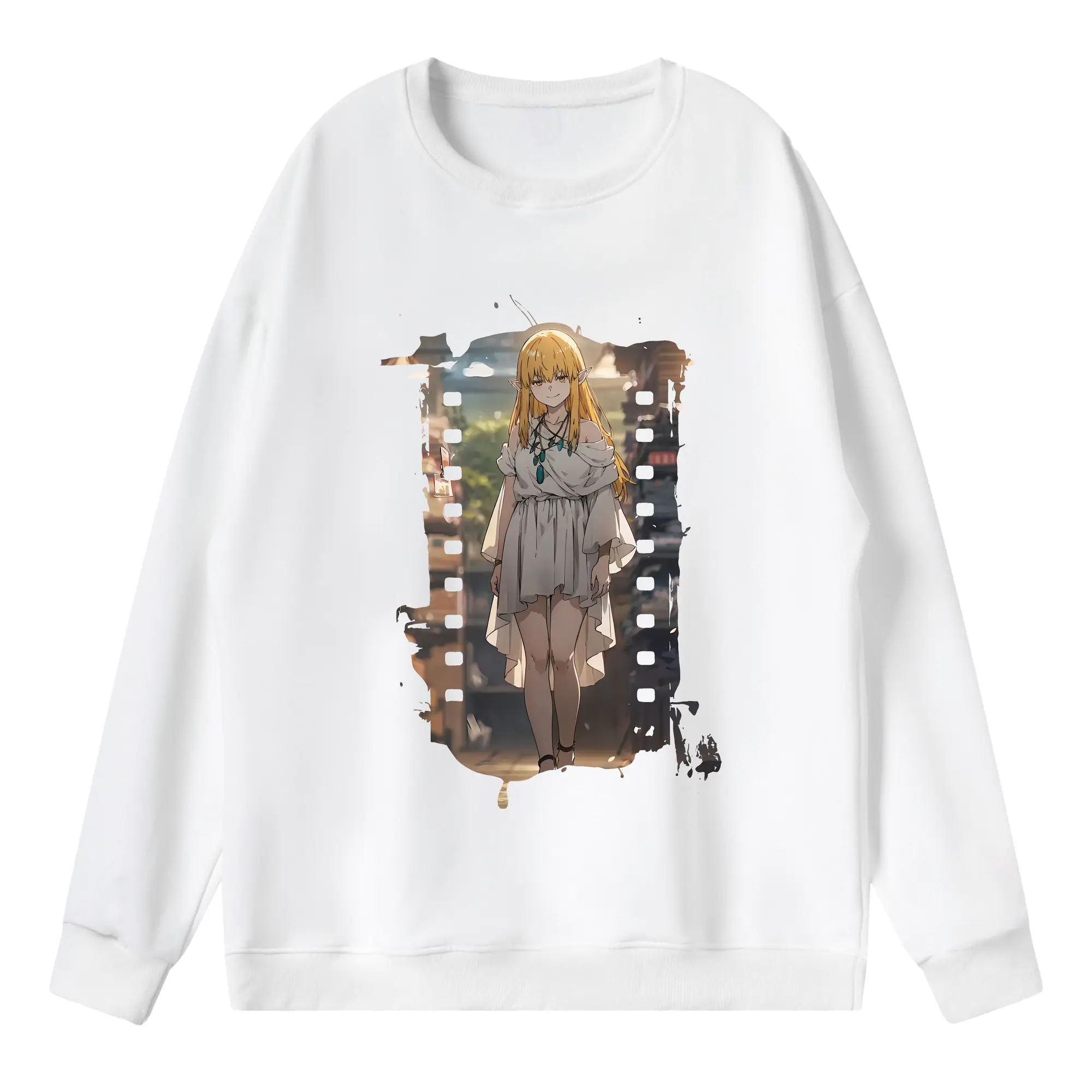 葬送のフリーレン（Frieren） グッズ,ゼーリエ（Serie） - 薄手 クルーネック スウェット 裏毛260g · ポリエステル 春秋向け カジュアル 男女兼用 · トレーナー デイリー スポーツ 散歩に最適