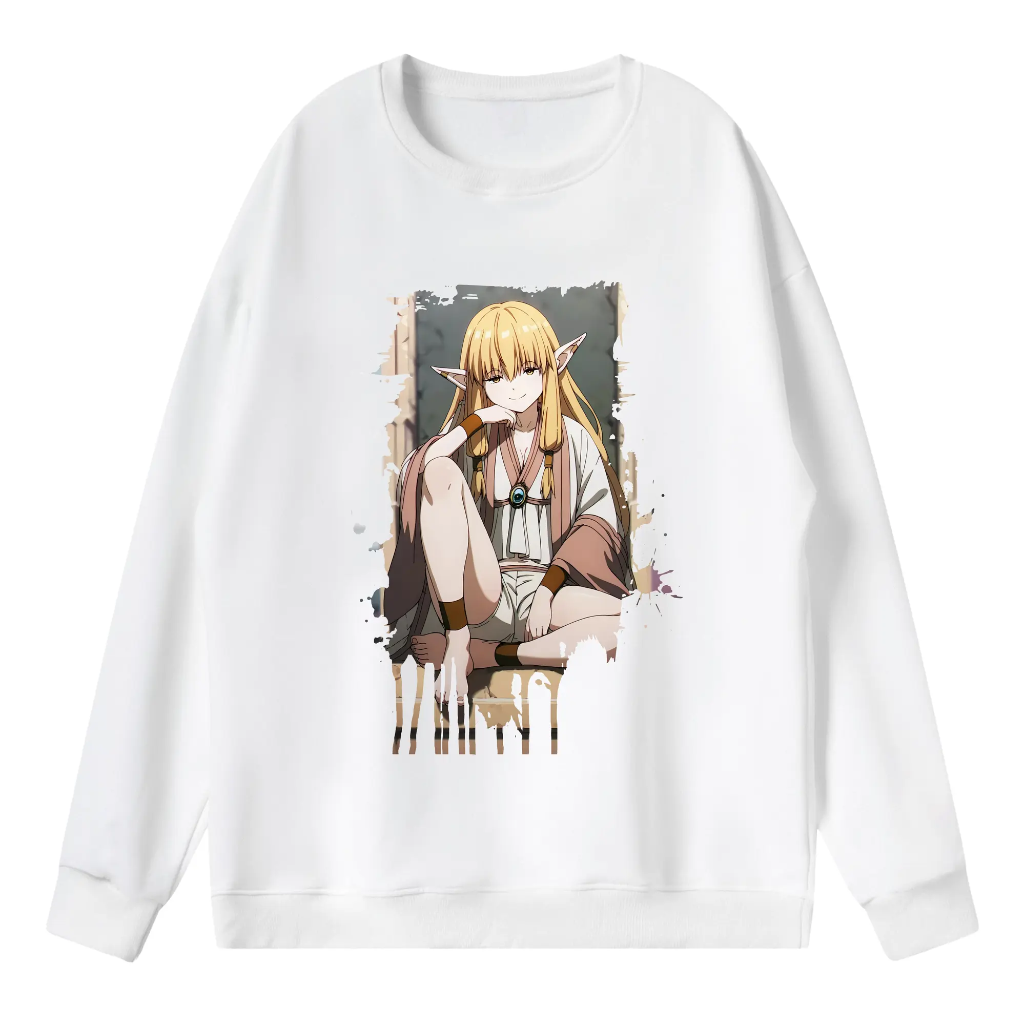 葬送のフリーレン（Frieren） グッズ,ゼーリエ（Serie） - 薄手 クルーネック スウェット 裏毛260g · ポリエステル 春秋向け カジュアル 男女兼用 · トレーナー デイリー スポーツ 散歩に最適