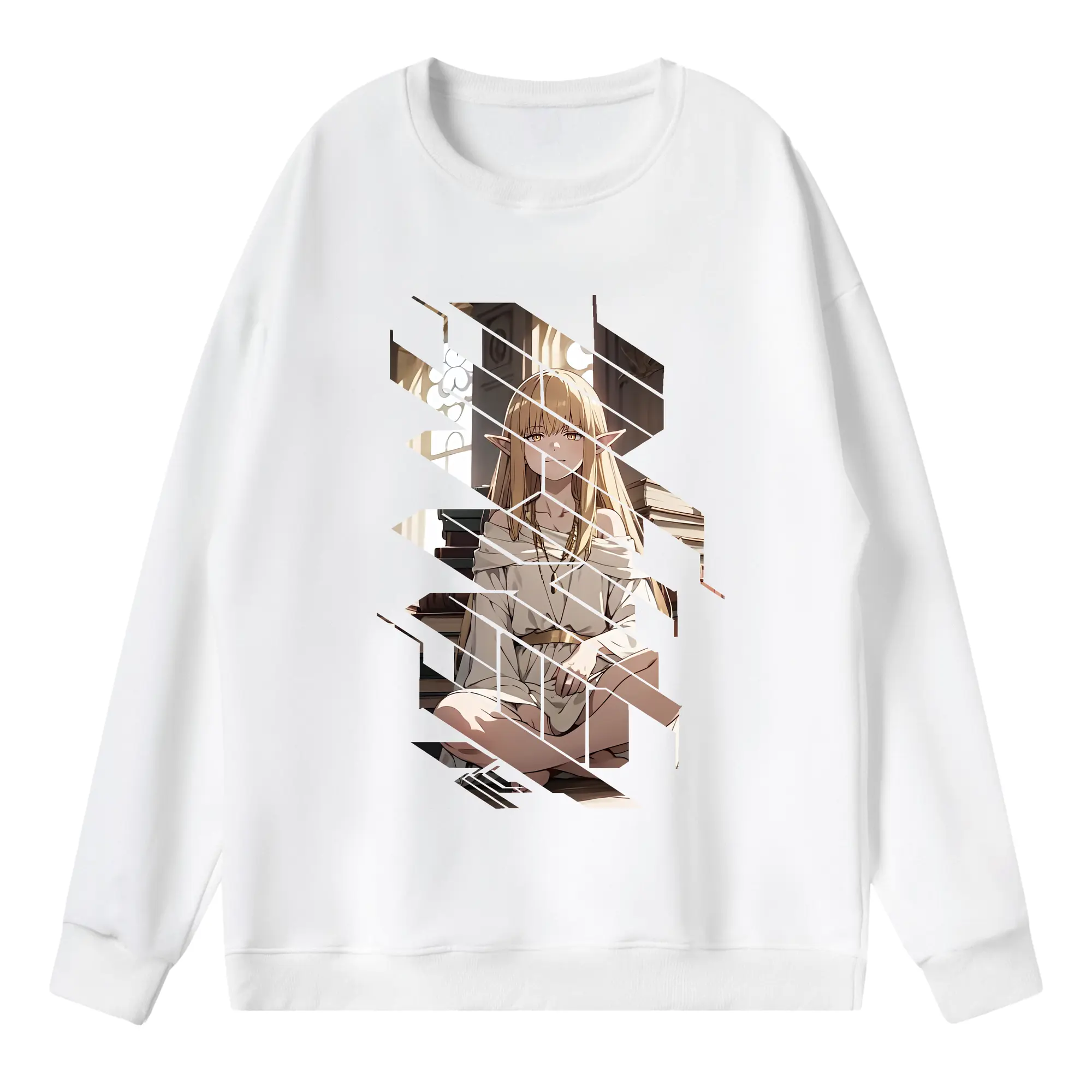 葬送のフリーレン（Frieren） グッズ,ゼーリエ（Serie） - 薄手 クルーネック スウェット 裏毛260g · ポリエステル 春秋向け カジュアル 男女兼用 · トレーナー デイリー スポーツ 散歩に最適