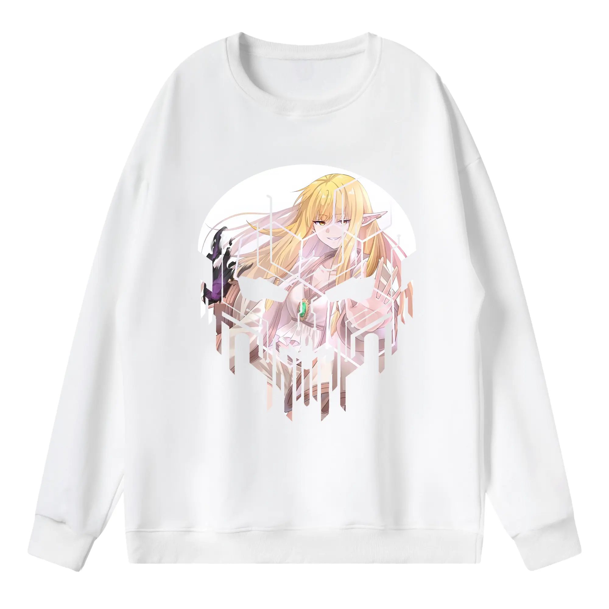 葬送のフリーレン（Frieren） グッズ,ゼーリエ（Serie） - 薄手 クルーネック スウェット 裏毛260g · ポリエステル 春秋向け カジュアル 男女兼用 · トレーナー デイリー スポーツ 散歩に最適