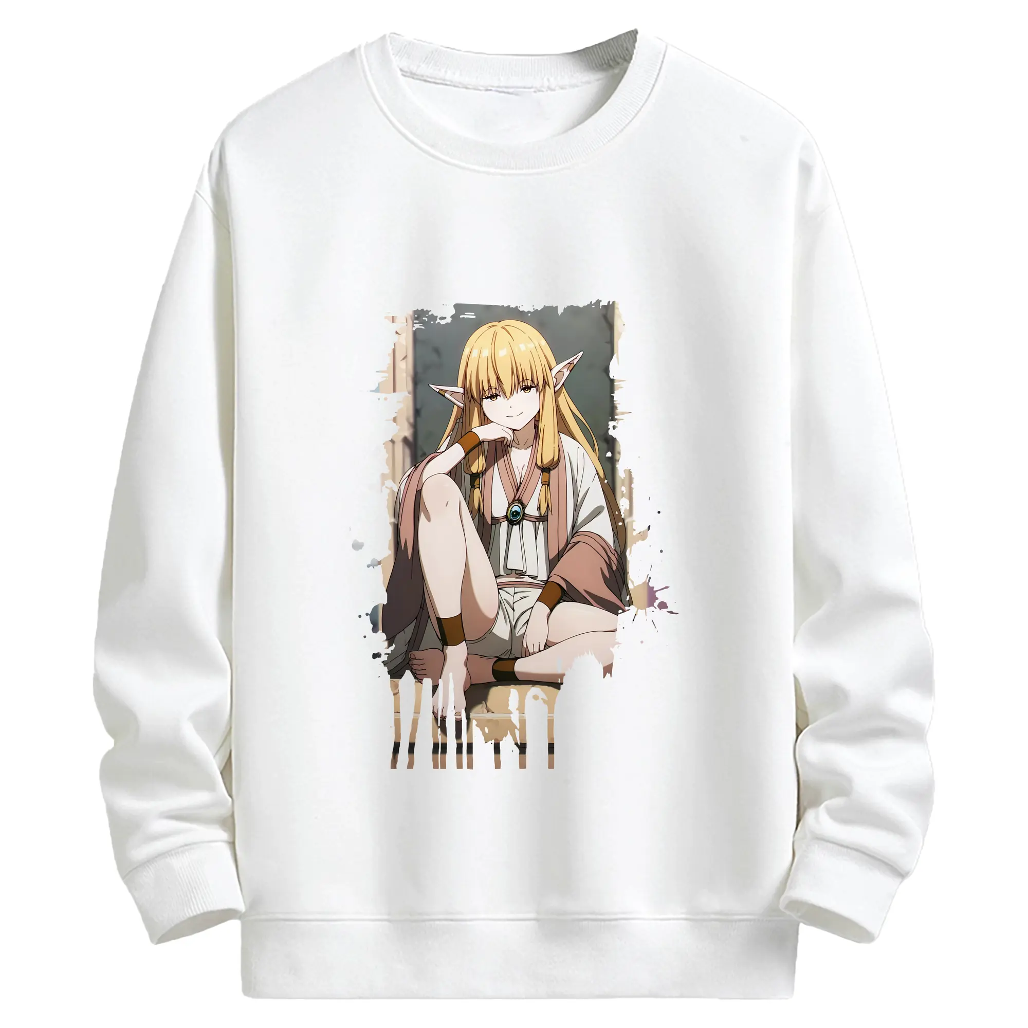 葬送のフリーレン（Frieren） グッズ,ゼーリエ（Serie） - キッズ クルーネックスウェットシャツ ・ フロントプリント ・ 綿80％ ポリエステル20％ ・ 快適 通学 スポーツ 日常使い お散歩用