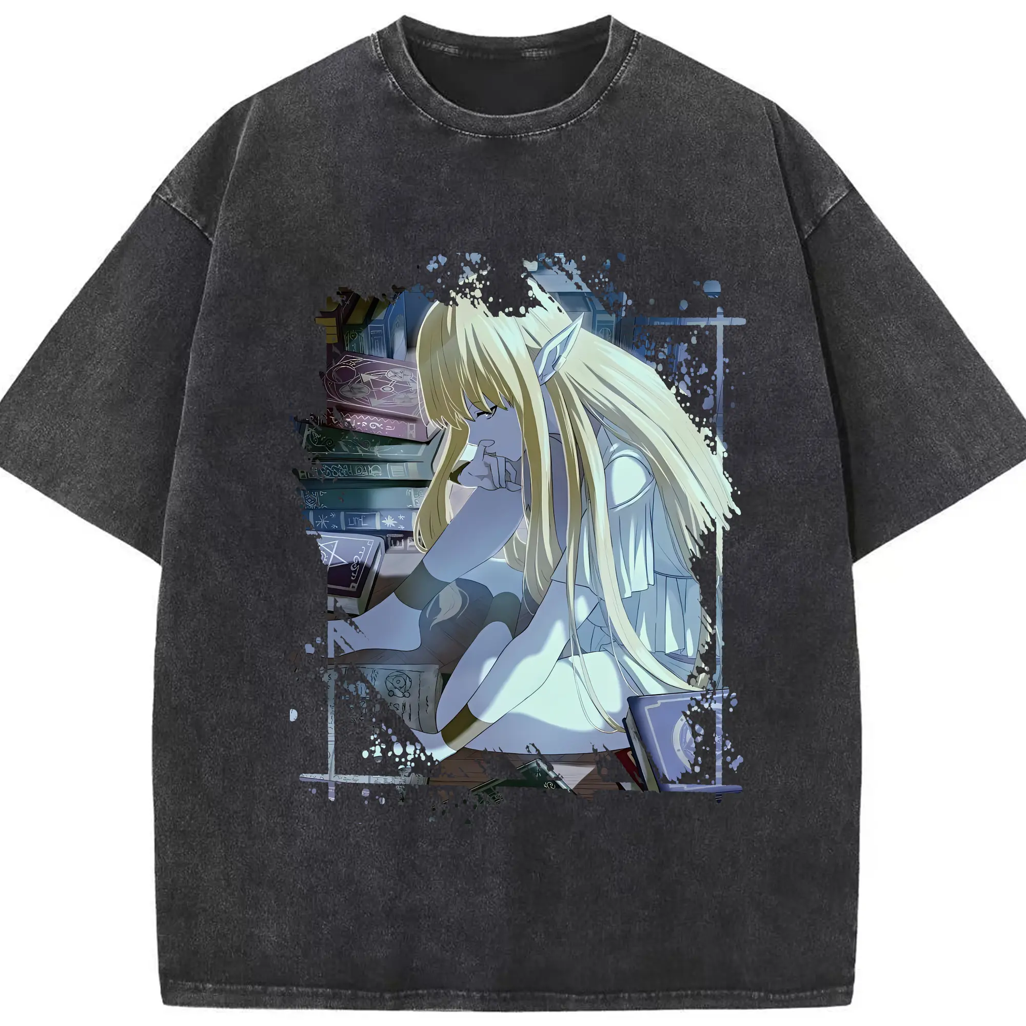 葬送のフリーレン（Frieren） グッズ,ゼーリエ（Serie） - 綿100％ ヴィンテージ風 半袖Tシャツ ・ フロントプリント ・ 柔らか肌触り ・ 通気性 快適 ・ スポーツ カジュアル 外出用