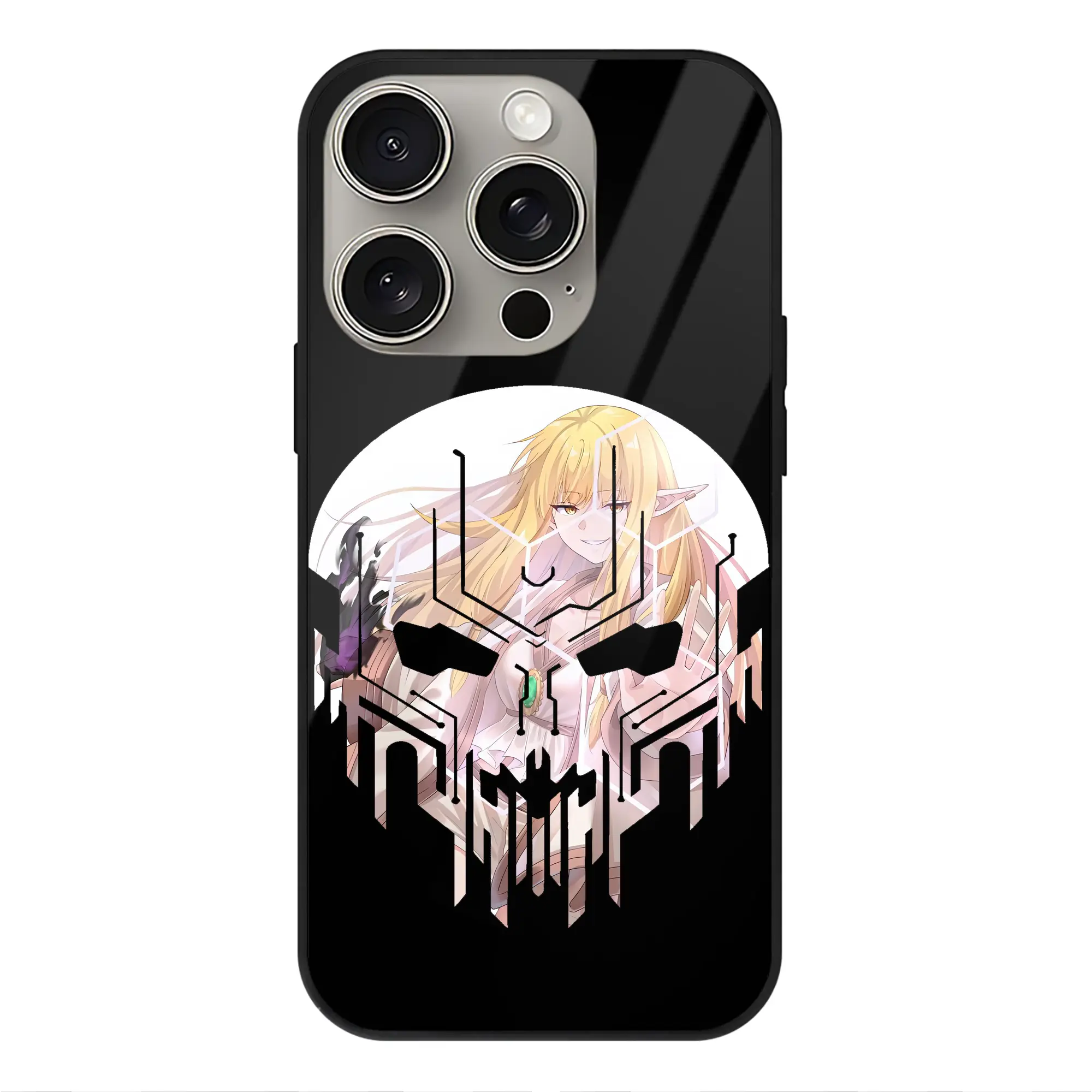 葬送のフリーレン（Frieren） グッズ,ゼーリエ（Serie） - IPhone15Pro対応 ・ スマホケース ・ 背面ガラス ・ TPU+強化ガラス ・ 耐衝撃 ・ 黄変防止 ・ ワイヤレス充電対応 ・ 3D立体ボタン