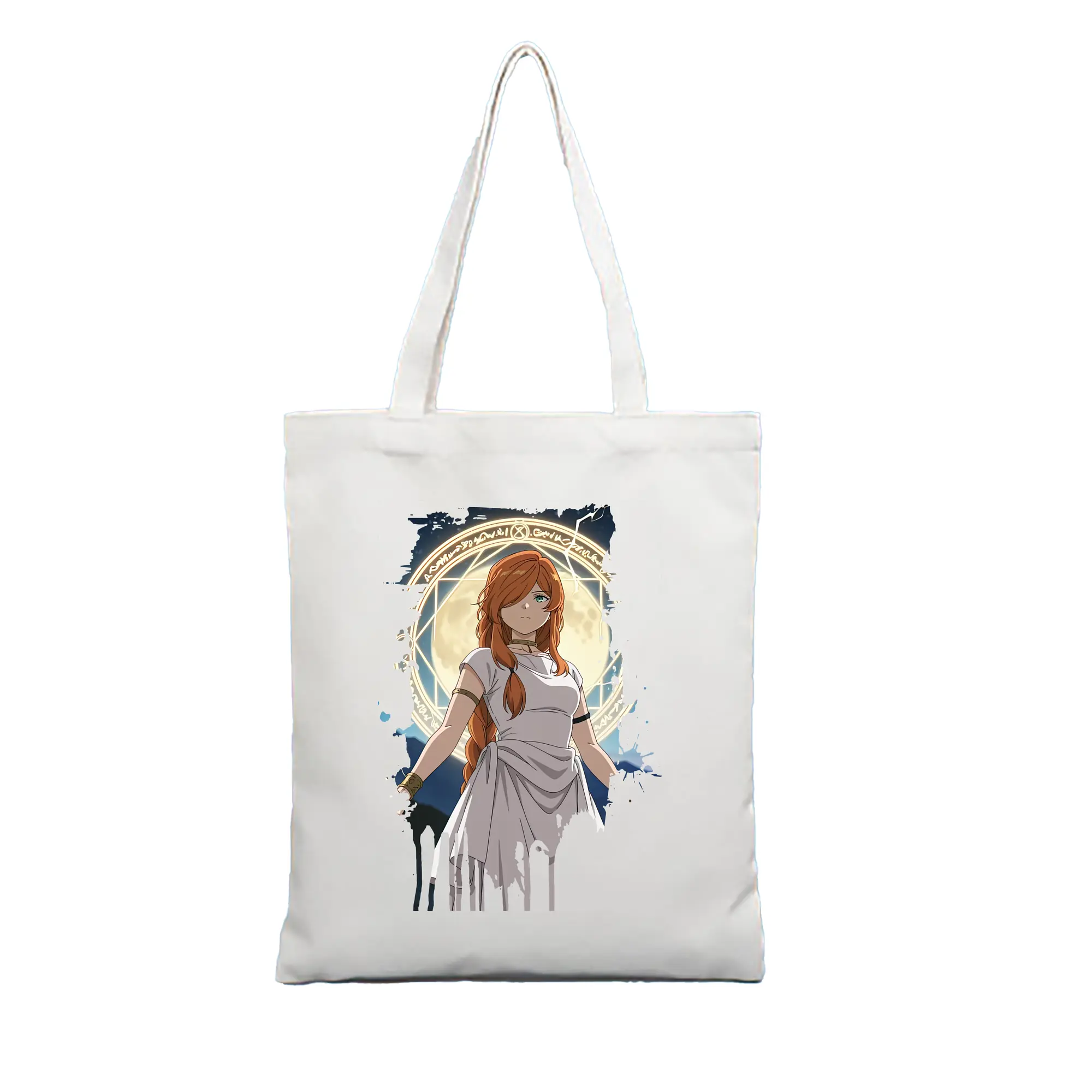 葬送のフリーレン（Frieren） グッズ,フランメ（Flamme） - 縦型キャンバス手提げバッグ（トートバッグ） ・ キャンバス素材 ・ ショッピング用 ・ 軽量 丈夫 お手入れ簡単