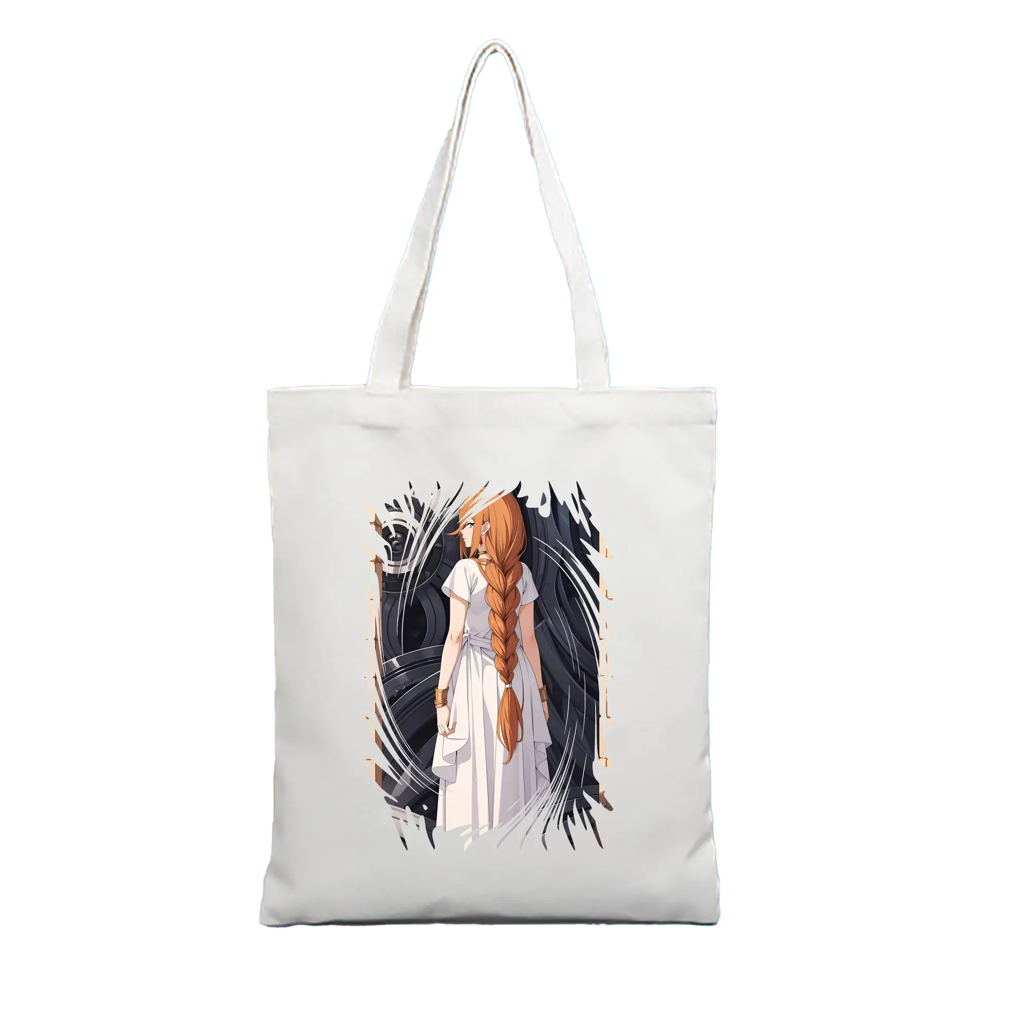 葬送のフリーレン（Frieren） グッズ,フランメ（Flamme） - 縦型キャンバス手提げバッグ（トートバッグ） ・ キャンバス素材 ・ ショッピング用 ・ 軽量 丈夫 お手入れ簡単