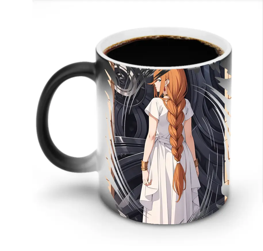 葬送のフリーレン（Frieren） グッズ,フランメ（Flamme） - 変色マグカップ ・ セラミック ・ 熱転写プリント ・ 耐久性 高品質 ・ ギフト・自宅用 コーヒー お茶