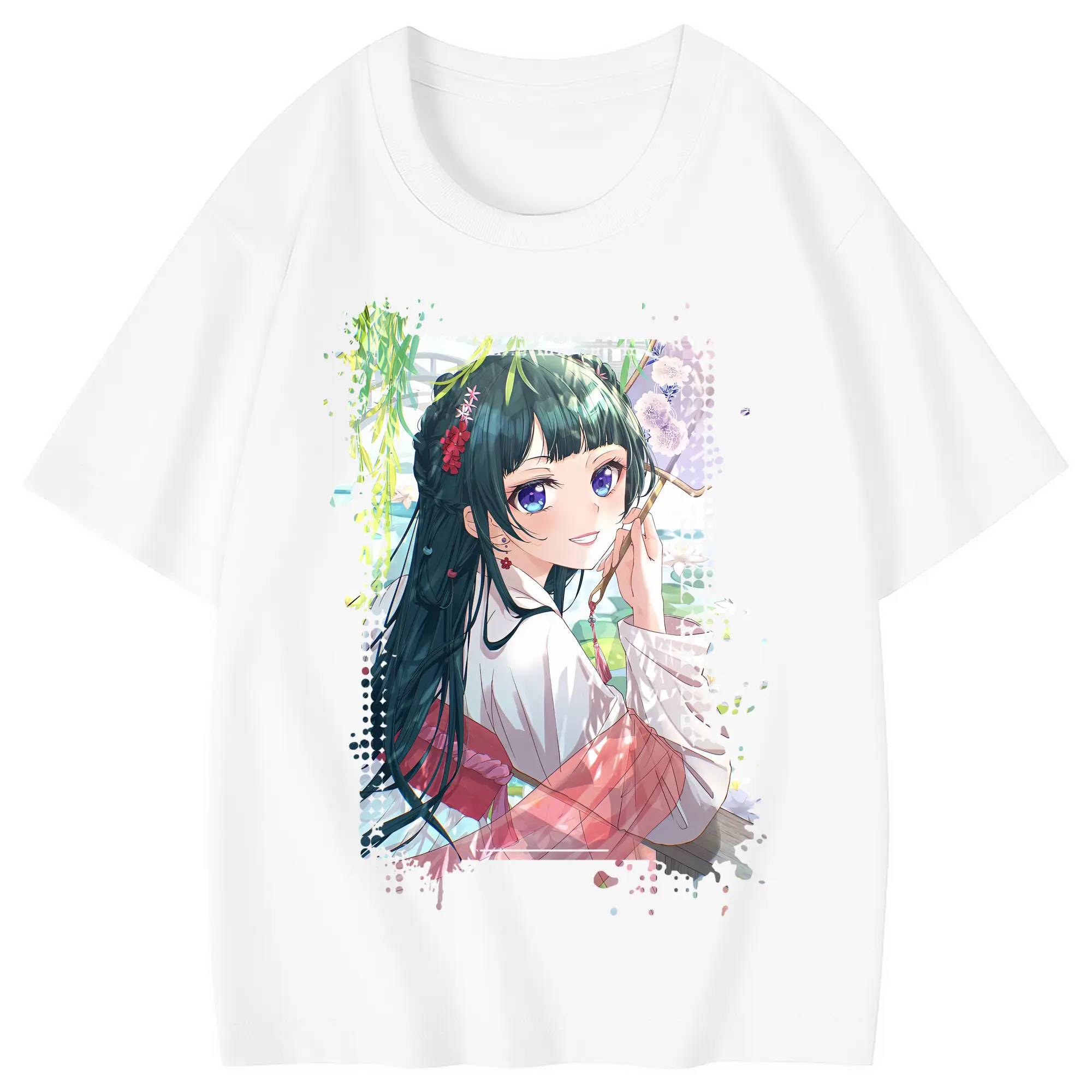 薬屋のひとりごと グッズ,猫猫 - 綿100％ キッズTシャツ ・ フロントプリント ・ 快適 通気性 ・ スポーツ カジュアル 散歩用