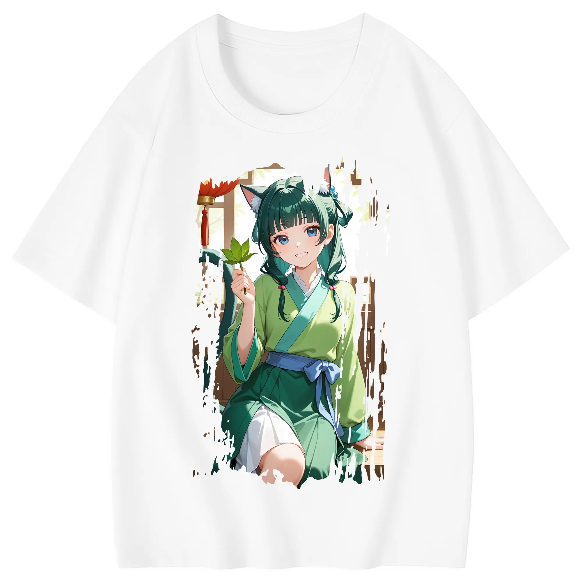 薬屋のひとりごと グッズ,猫猫 - 綿100％ キッズTシャツ ・ フロントプリント ・ 快適 通気性 ・ スポーツ カジュアル 散歩用