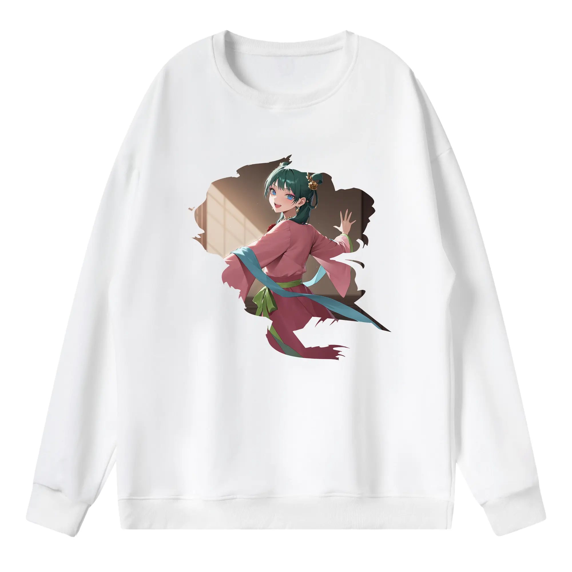 薬屋のひとりごと グッズ,猫猫 - 薄手 クルーネック スウェット 裏毛260g · ポリエステル 春秋向け カジュアル 男女兼用 · トレーナー デイリー スポーツ 散歩に最適