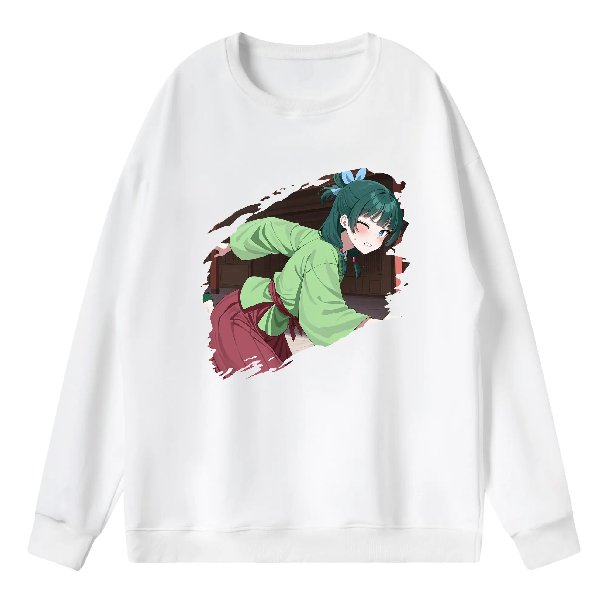 薬屋のひとりごと グッズ,猫猫 - 薄手 クルーネック スウェット 裏毛260g · ポリエステル 春秋向け カジュアル 男女兼用 · トレーナー デイリー スポーツ 散歩に最適