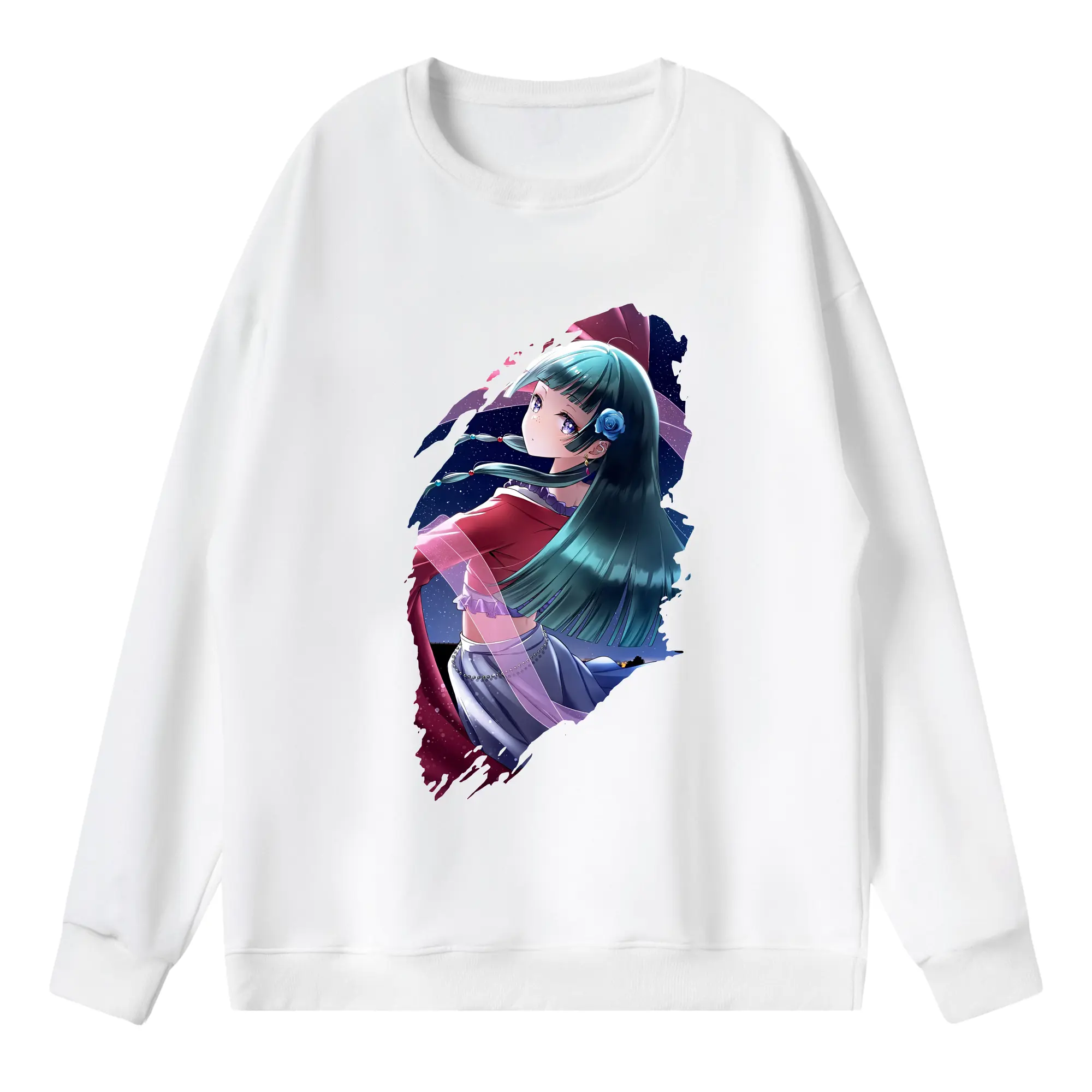 薬屋のひとりごと グッズ,猫猫 - 薄手 クルーネック スウェット 裏毛260g · ポリエステル 春秋向け カジュアル 男女兼用 · トレーナー デイリー スポーツ 散歩に最適