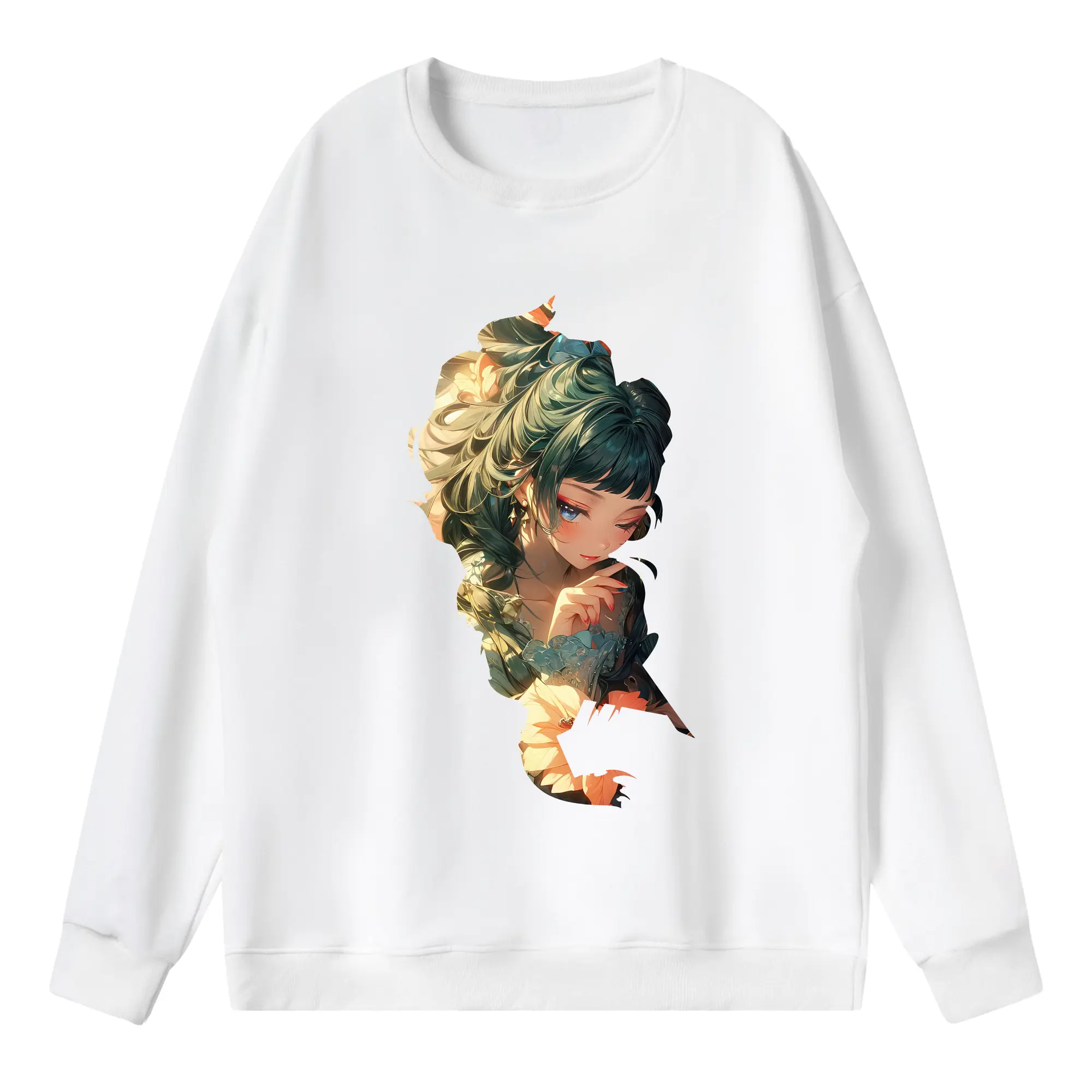 薬屋のひとりごと グッズ,猫猫 - 薄手 クルーネック スウェット 裏毛260g · ポリエステル 春秋向け カジュアル 男女兼用 · トレーナー デイリー スポーツ 散歩に最適