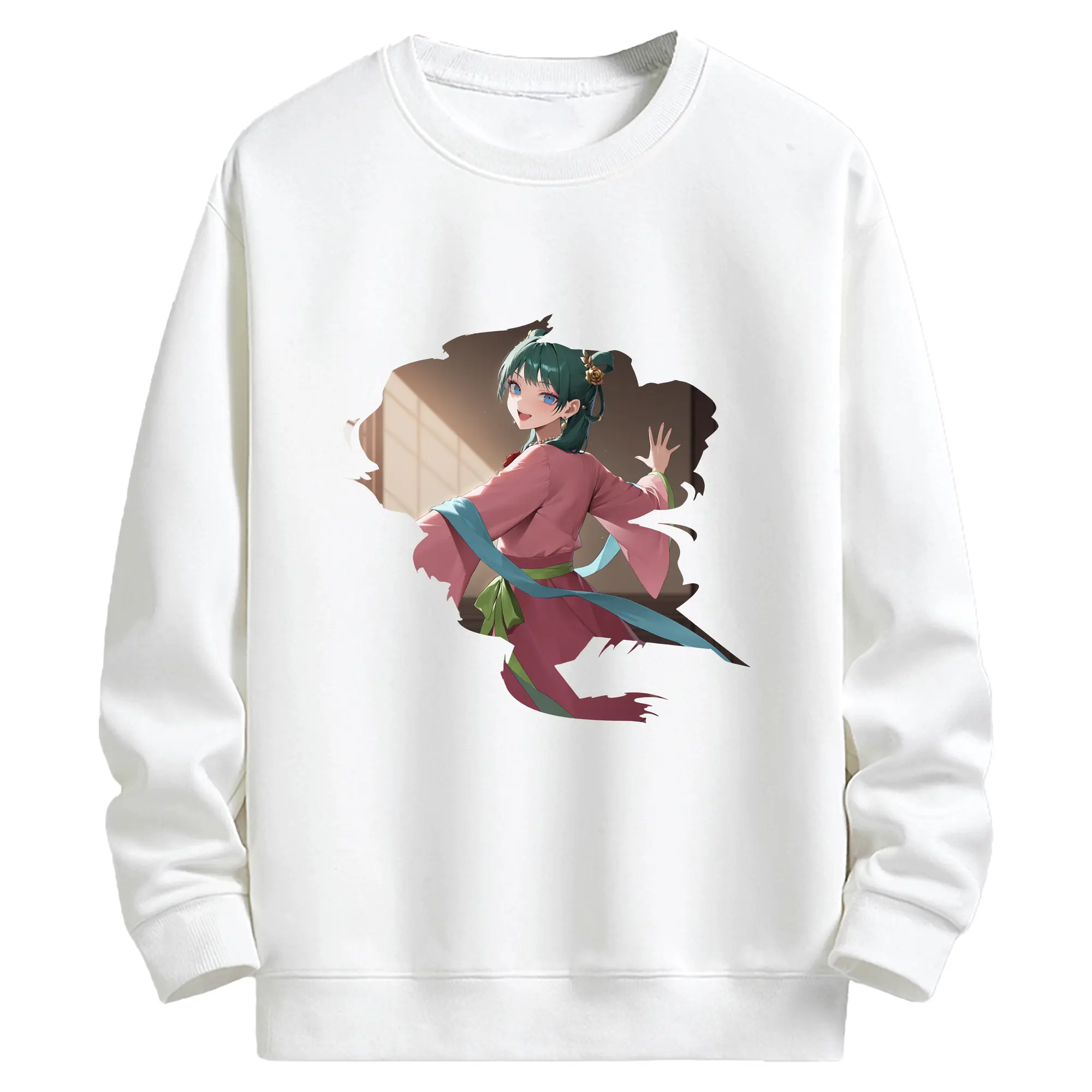 薬屋のひとりごと グッズ,猫猫 - キッズ クルーネックスウェットシャツ ・ フロントプリント ・ 綿80％ ポリエステル20％ ・ 快適 通学 スポーツ 日常使い お散歩用