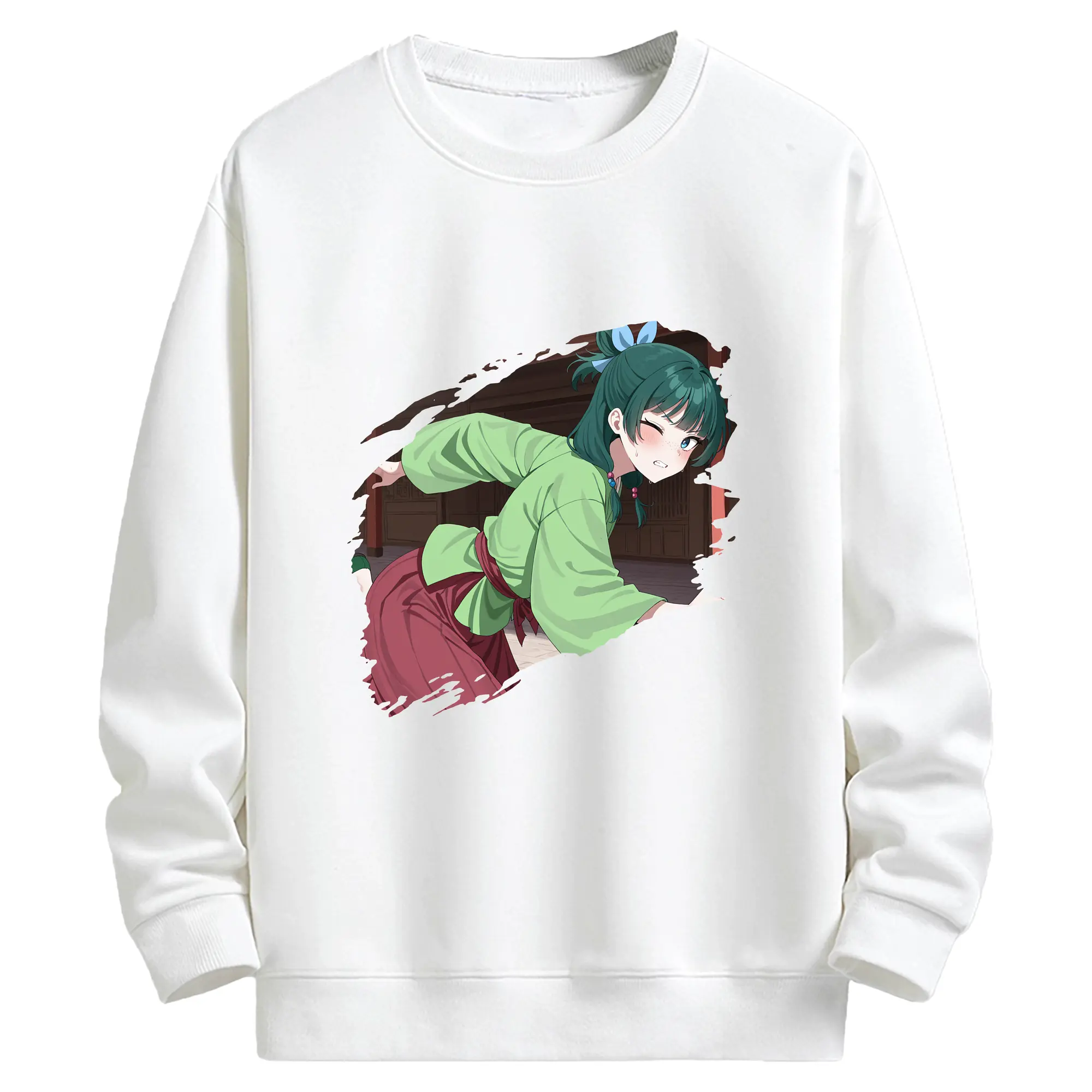 薬屋のひとりごと グッズ,猫猫 - キッズ クルーネックスウェットシャツ ・ フロントプリント ・ 綿80％ ポリエステル20％ ・ 快適 通学 スポーツ 日常使い お散歩用