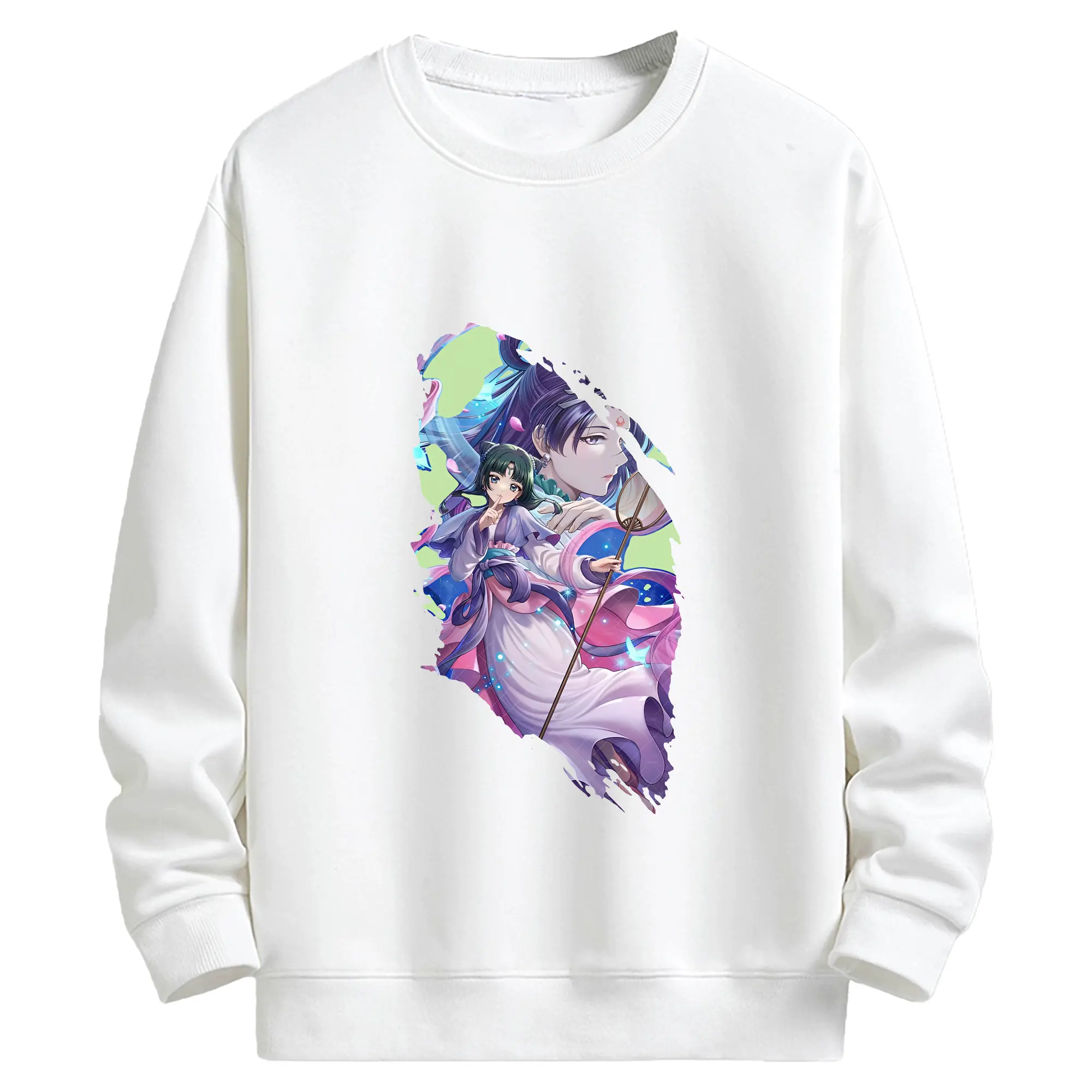 薬屋のひとりごと グッズ,猫猫 - キッズ クルーネックスウェットシャツ ・ フロントプリント ・ 綿80％ ポリエステル20％ ・ 快適 通学 スポーツ 日常使い お散歩用